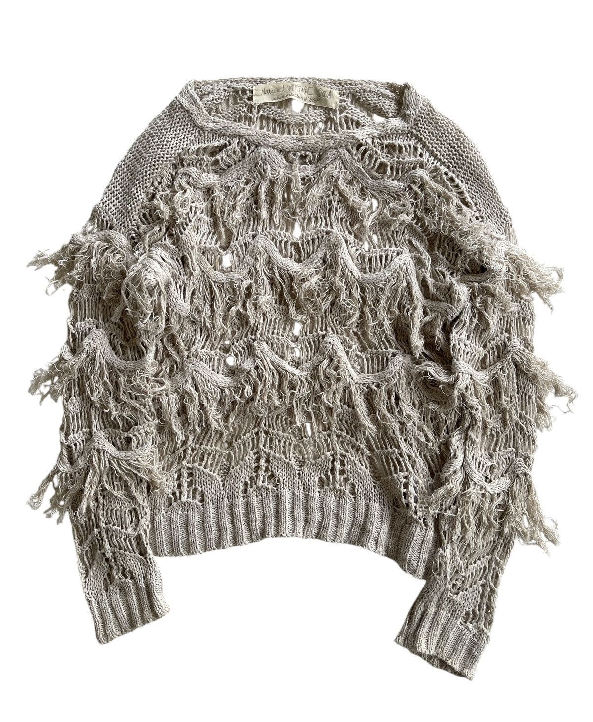 GOA G.O.A Net Fringe Knitted Sweater Size M / US 6-8 / IT 42-44 - 2 Thumbnail