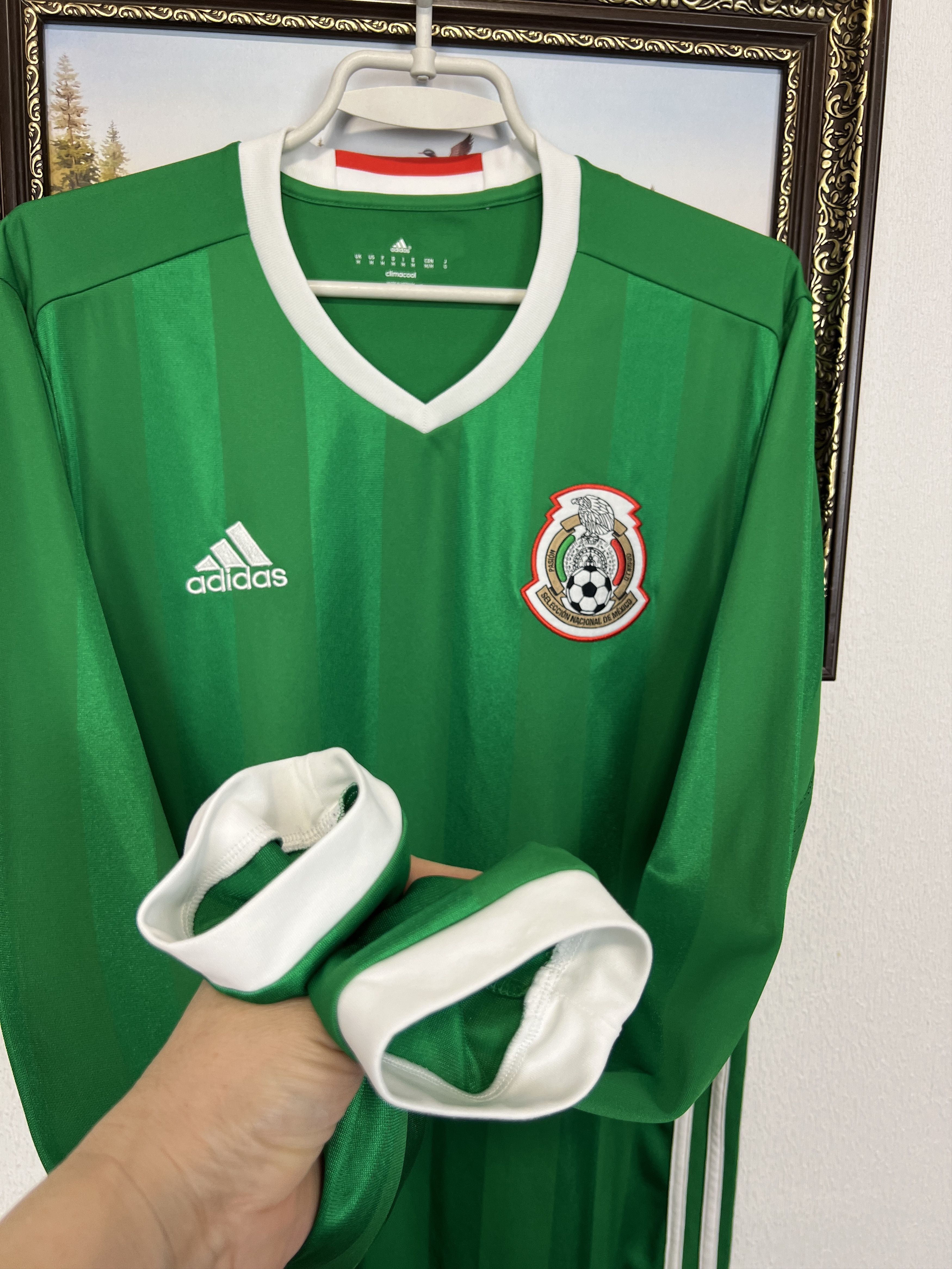 Adidas Mexico Home football shirt Soccer Long Sleeve Jersey Trikot Size US M / EU 48-50 / 2 - 5 Thumbnail