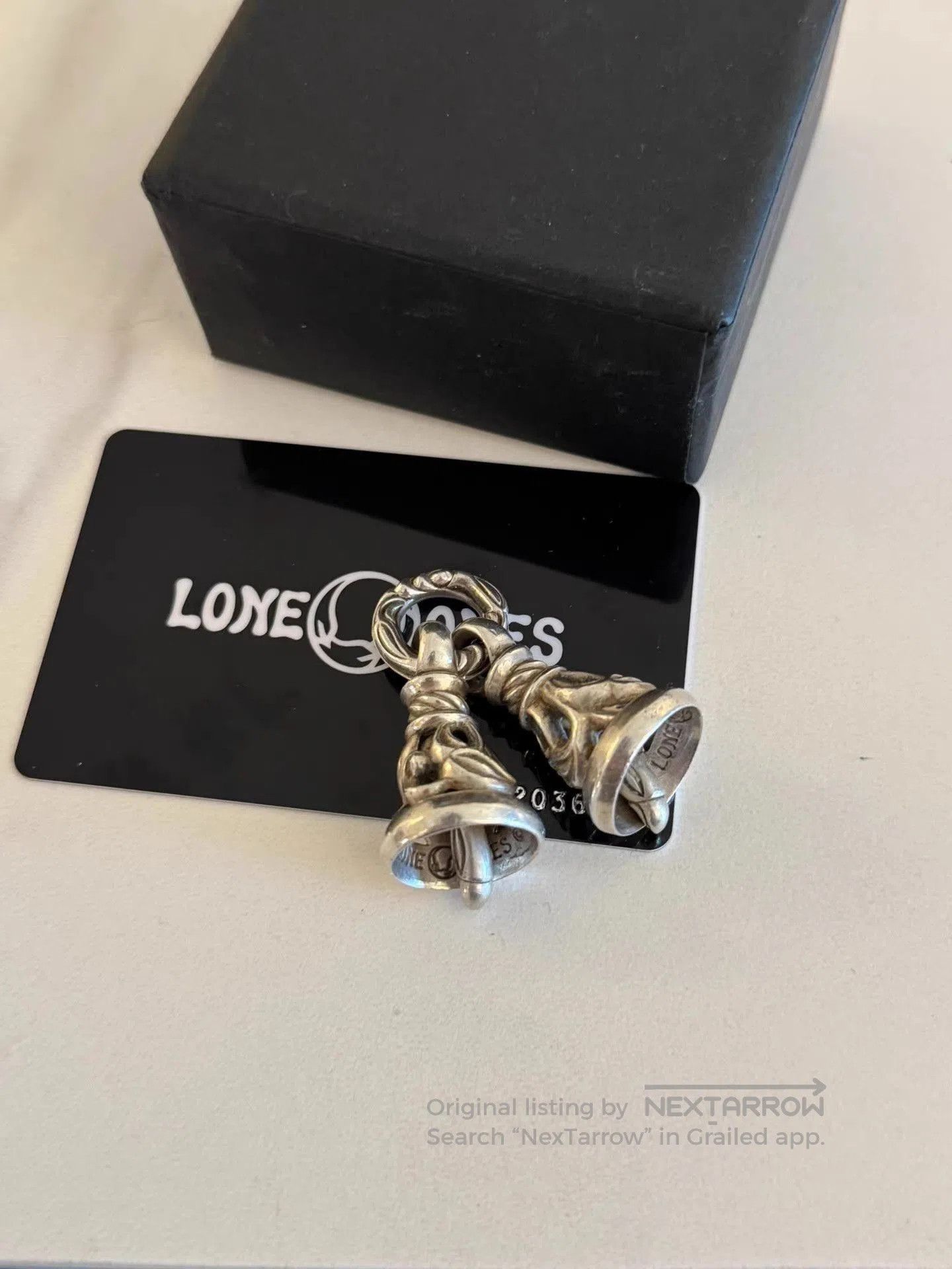 LONE ONES Silver Decorative Drop Earrings. Size ONE SIZE - 1 Thumbnail