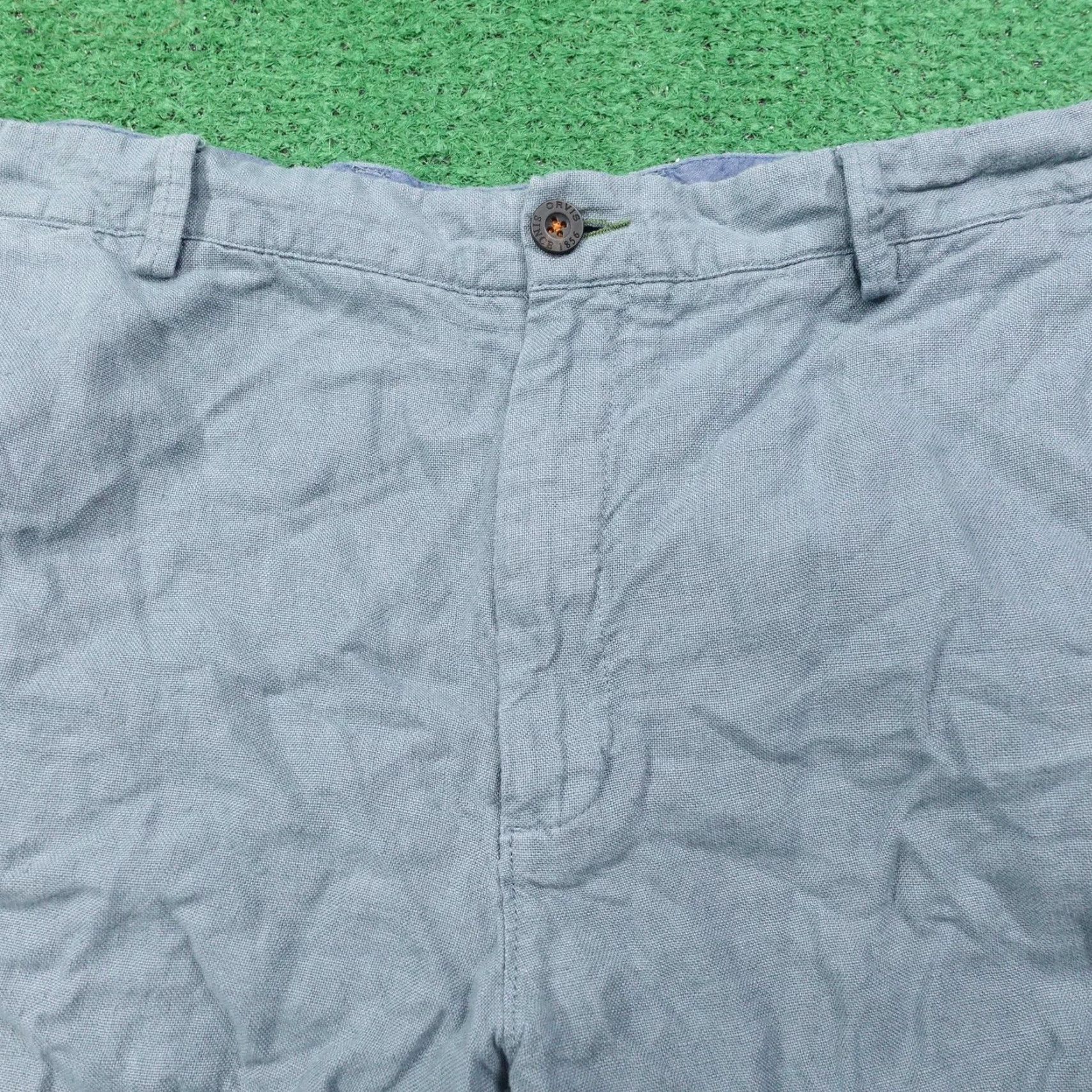 Orvis Orvis Mens Shorts 38 Linen Chino Casual Lightweight Flat Front 9in Inseam Multicolor Pocketed Summer Mens Size US 38 / EU 54 - 2 Thumbnail