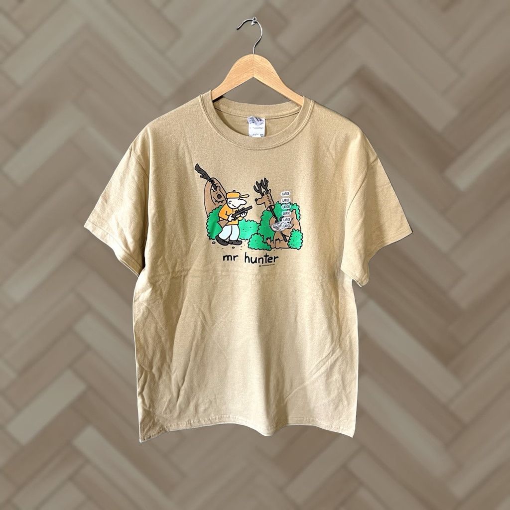 Hunter Y2K Jim Benton Mens Yellow Short Sleeve T-shirt Hunter L NWT Size US L / EU 52-54 / 3 - 1 Thumbnail
