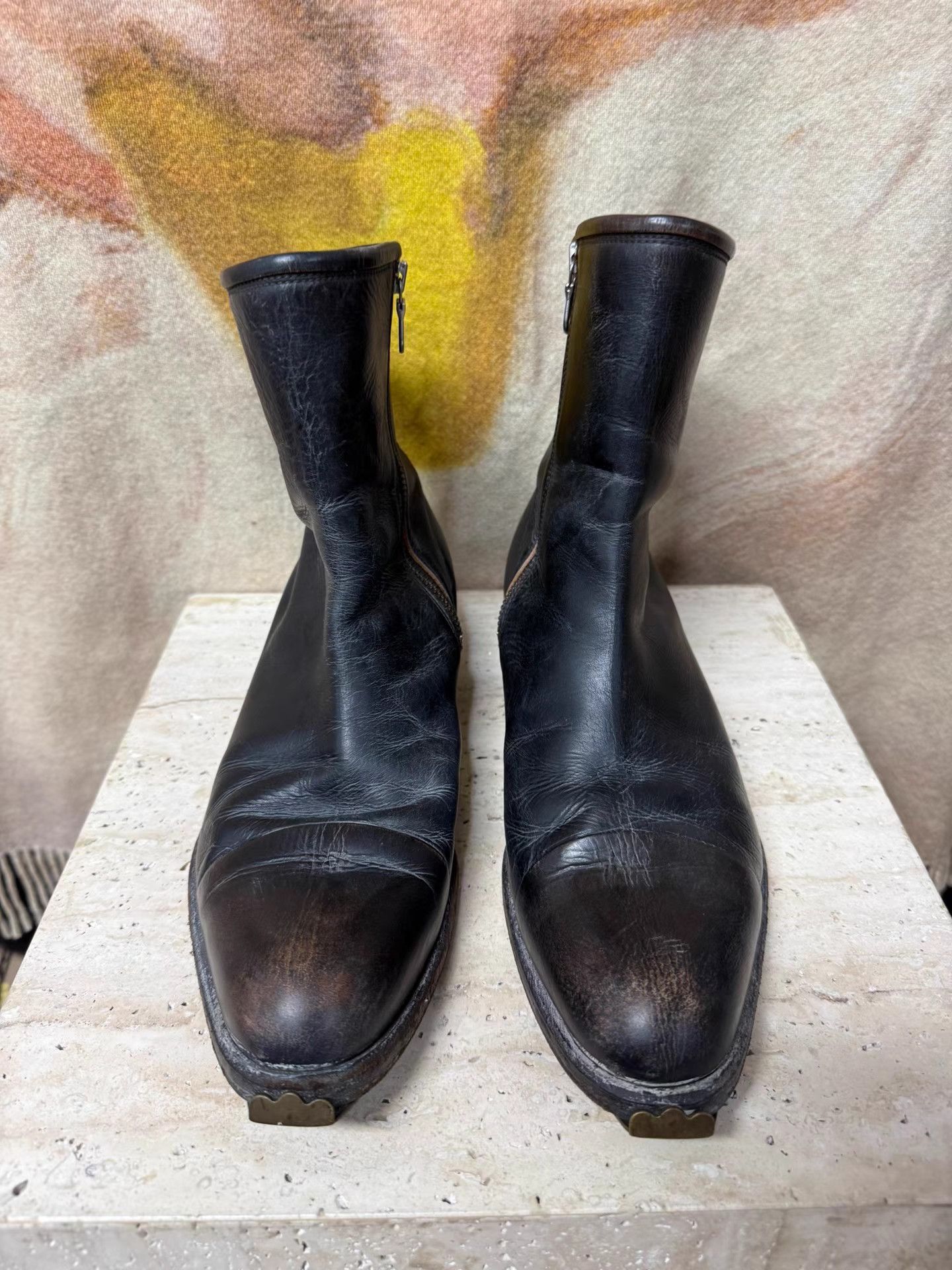 Maison MIHARA YASUHIRO Mihara Yasuhiro Vintage Toe Cap Upward Chelsea Boots K20 Size US 9 / IT 39 - 1 Thumbnail