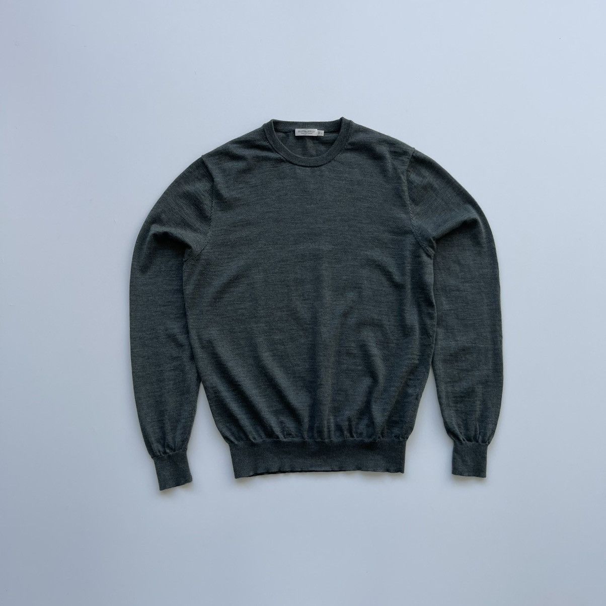 Suitsupply SuitSupply Merino Wool Crew Neck Jumper Sweater Green Size US L / EU 52-54 / 3 - 1 Thumbnail