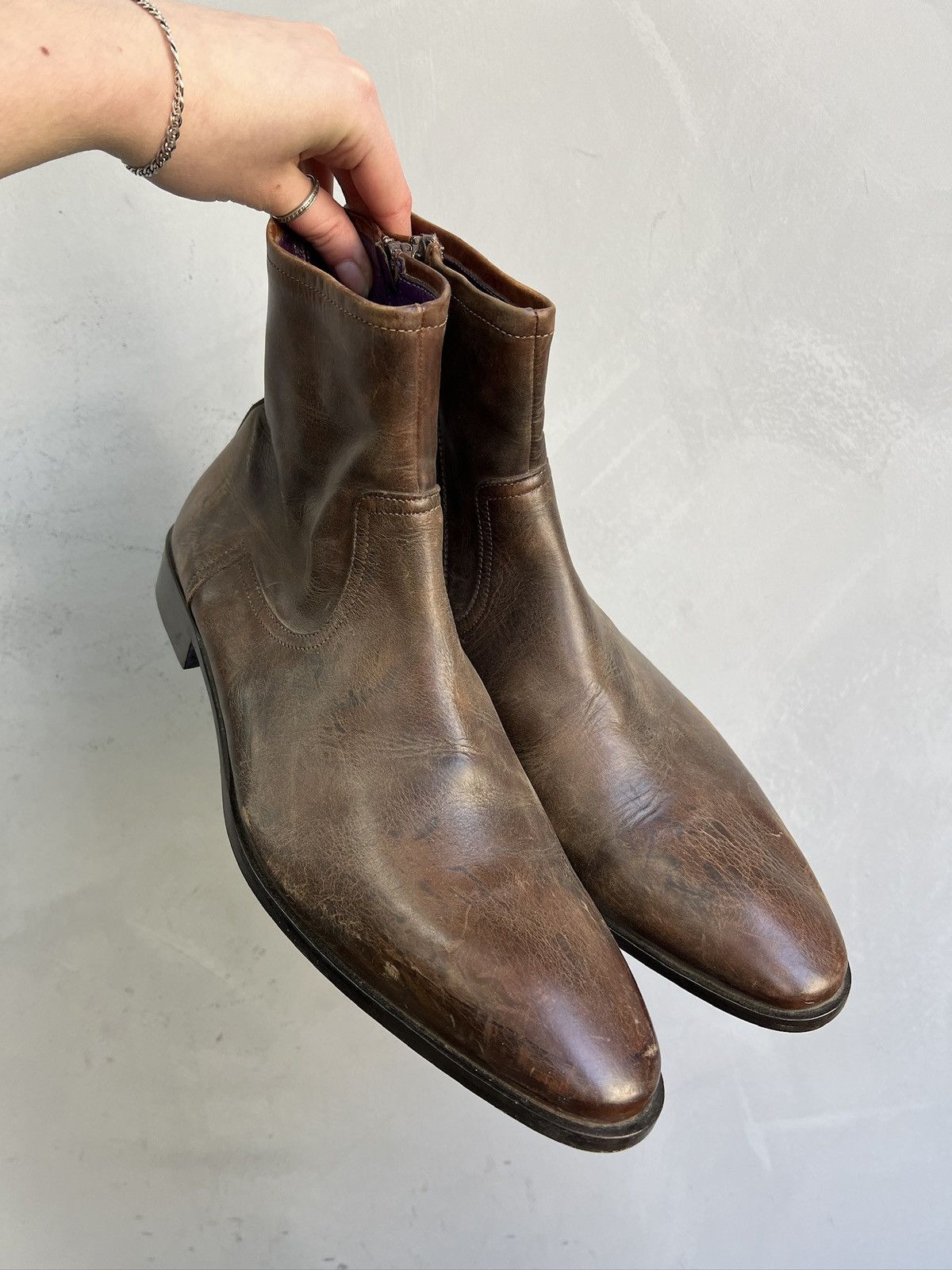 Other Guidi style western brown leather boots hype avant garde Size US 10 / EU 43 - 2 Thumbnail