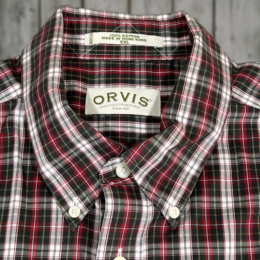 Orvis Orivs Men 2XL Long Sleeve Button-Down Plaid 100% Cotton Shirt Fishing Hiking Shirt Mens Regular Multicolor Plaid Jacket? Size US XXL / EU 58 / 5 - 1 Thumbnail
