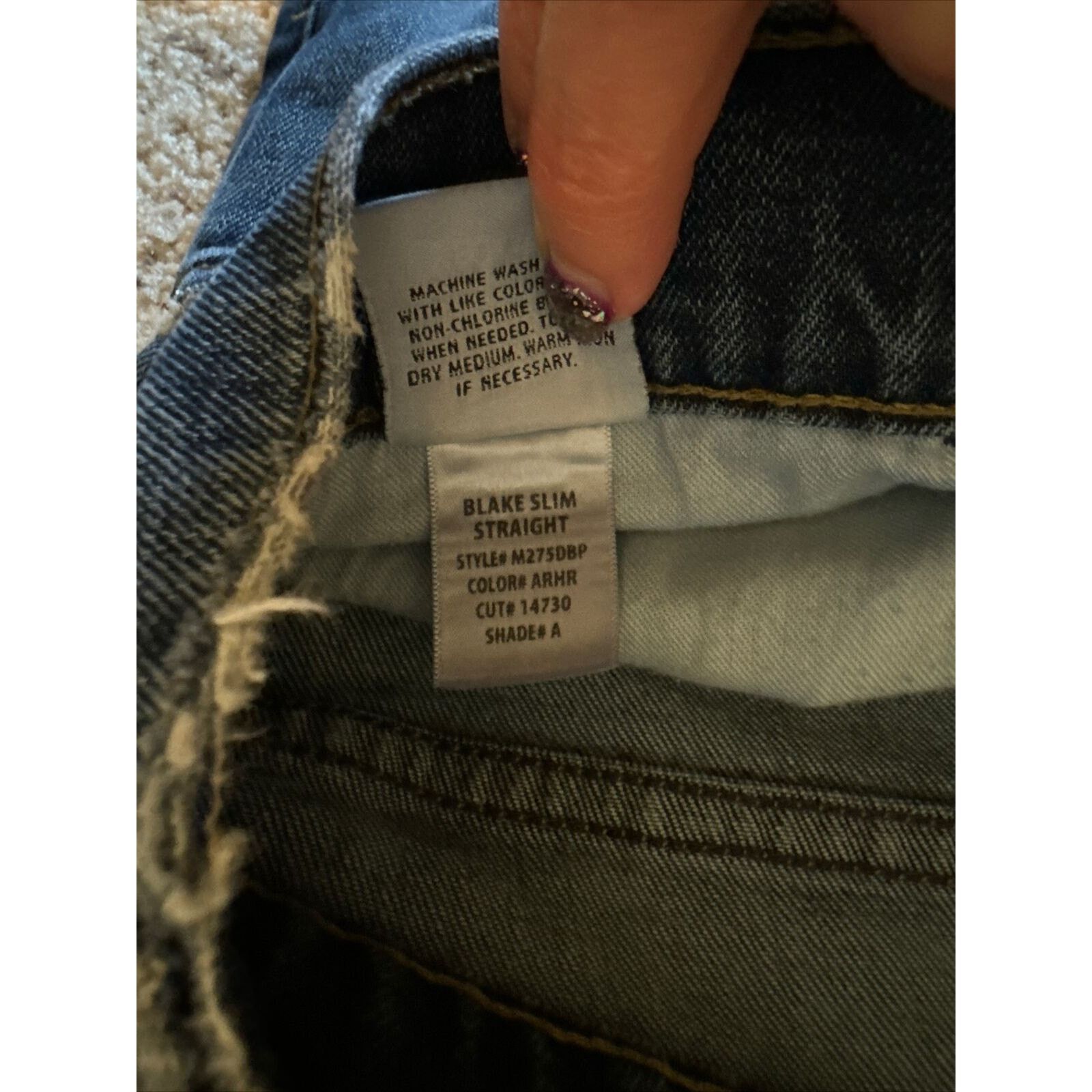 Hudson Hudson Blake Slim Straight Distressed Jeans, 36, Button Fly Size US 36 / EU 52 - 4 Thumbnail
