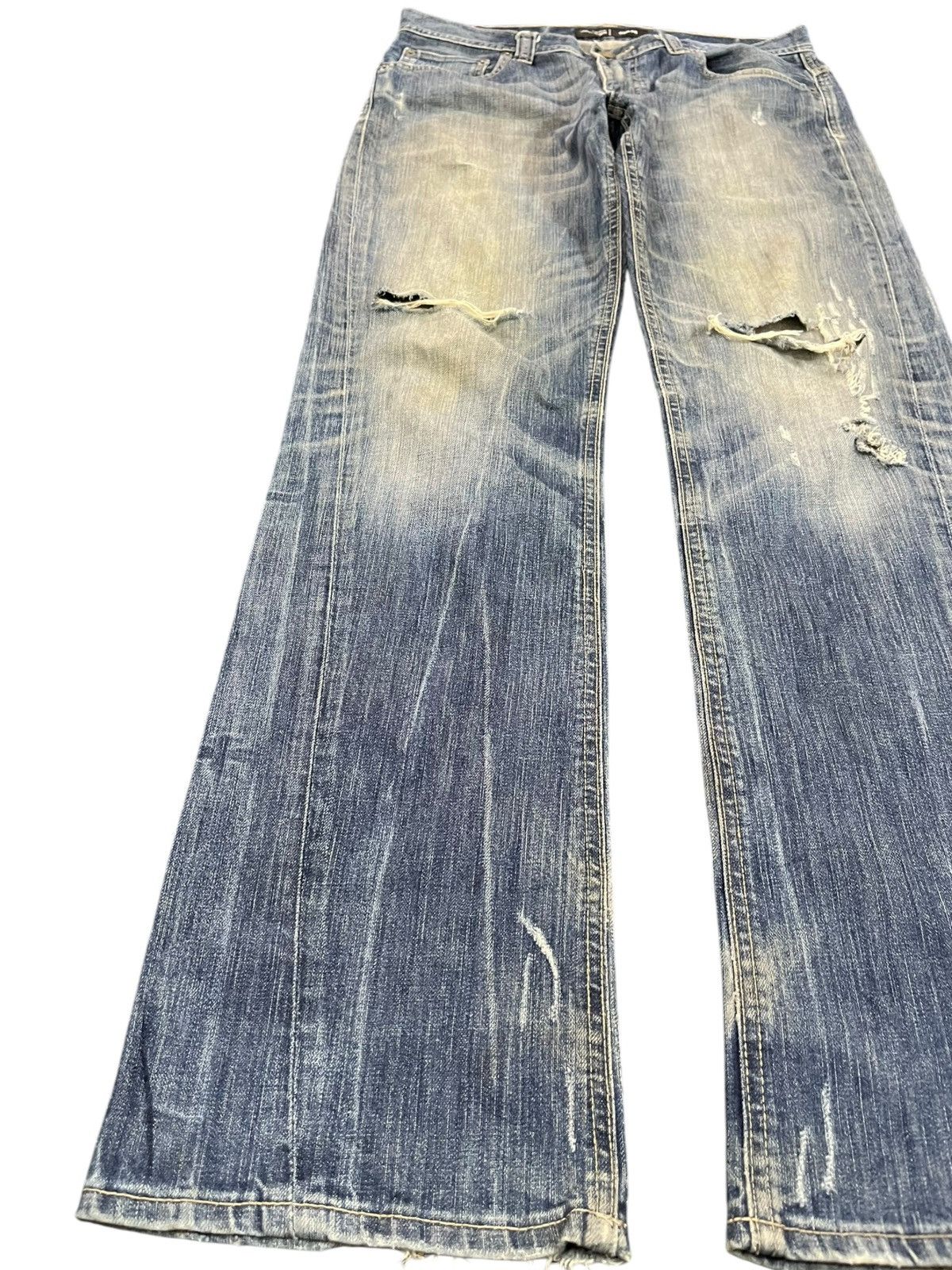 Jun Takahashi Vintage Uniqlo Jeans For Mens Mudwash Distressed Denim Size US 32 / EU 48 - 3 Thumbnail