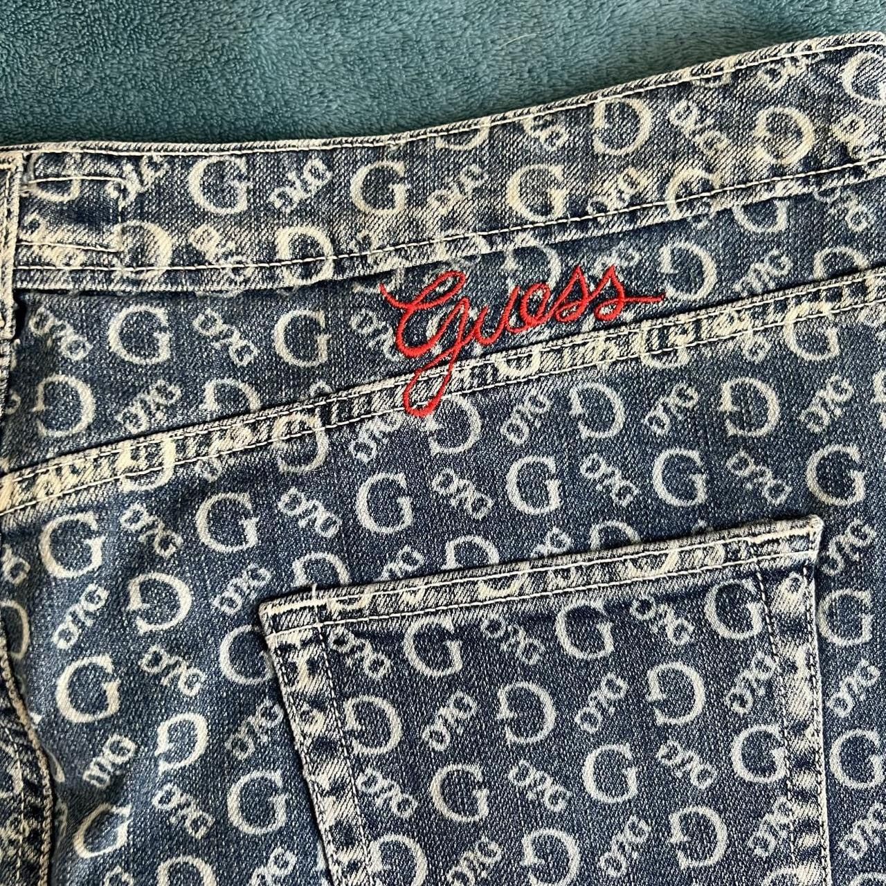 Guess GUESS Y2K Monogram Denim Mini Skirt – Iconic Vintage 2000s Size 30" / US 8 / IT 44 - 7 Thumbnail
