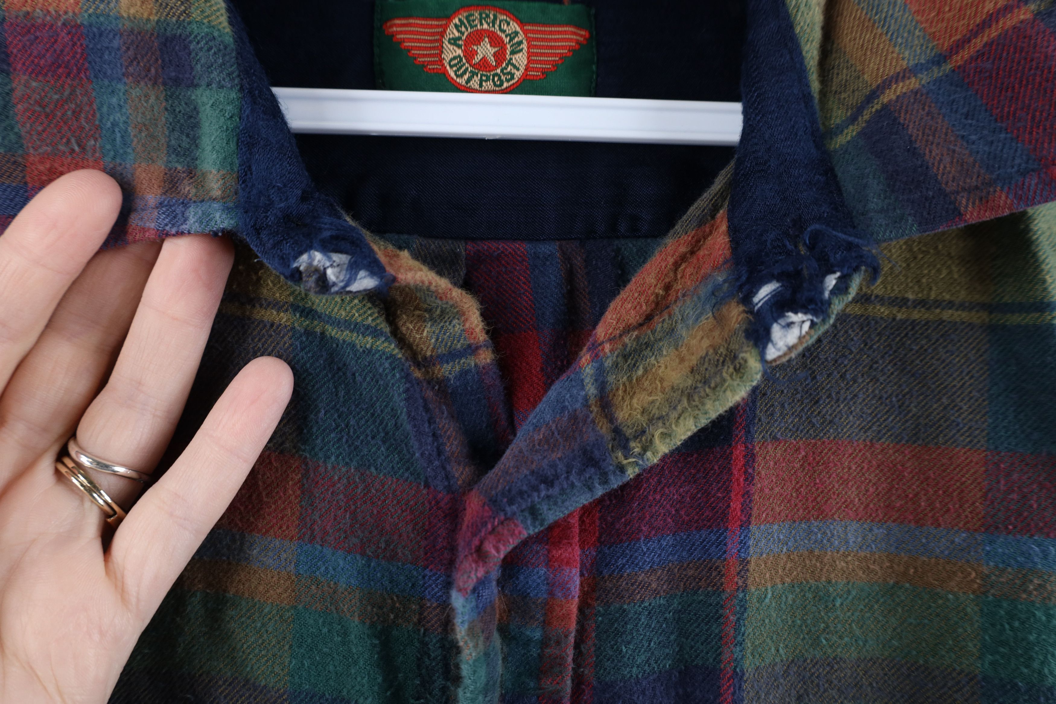 Vintage Vintage 90s Streetwear Rainbow Plaid Flannel Button Shirt Size US M / EU 48-50 / 2 - 5 Thumbnail