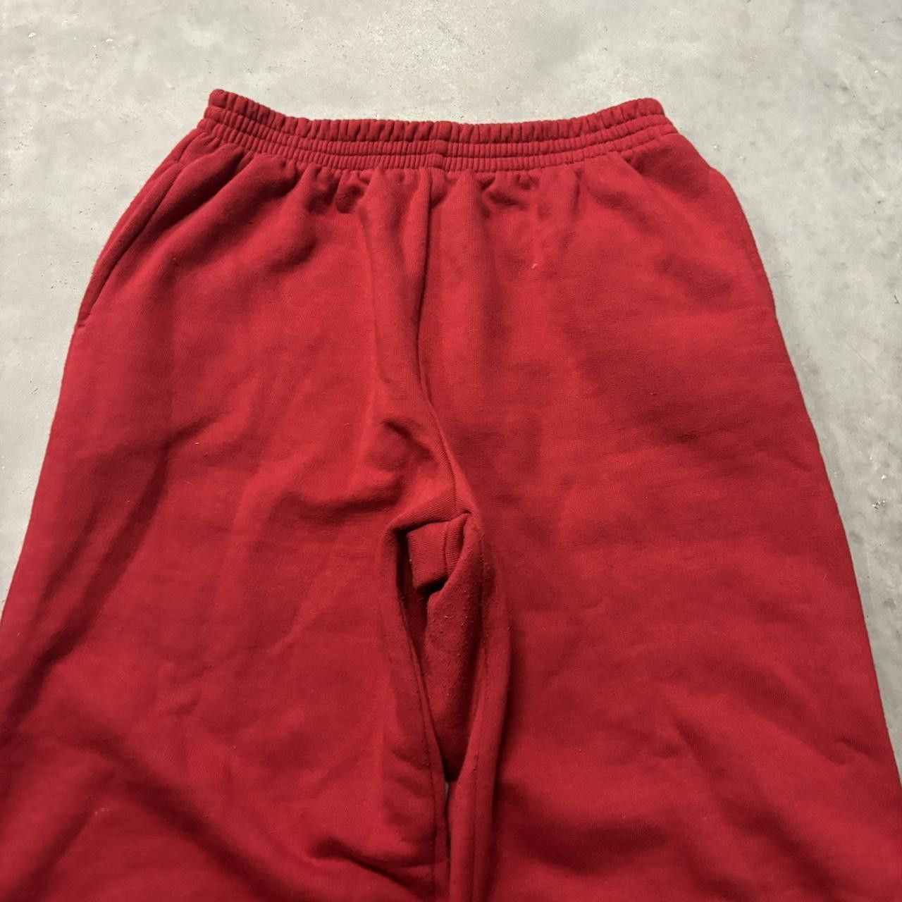 Japanese Brand × Vintage Crazy Vintage Y2K/2000s Red Skater Essential Cargo Sweatpants! Size US 30 / EU 46 - 4 Thumbnail