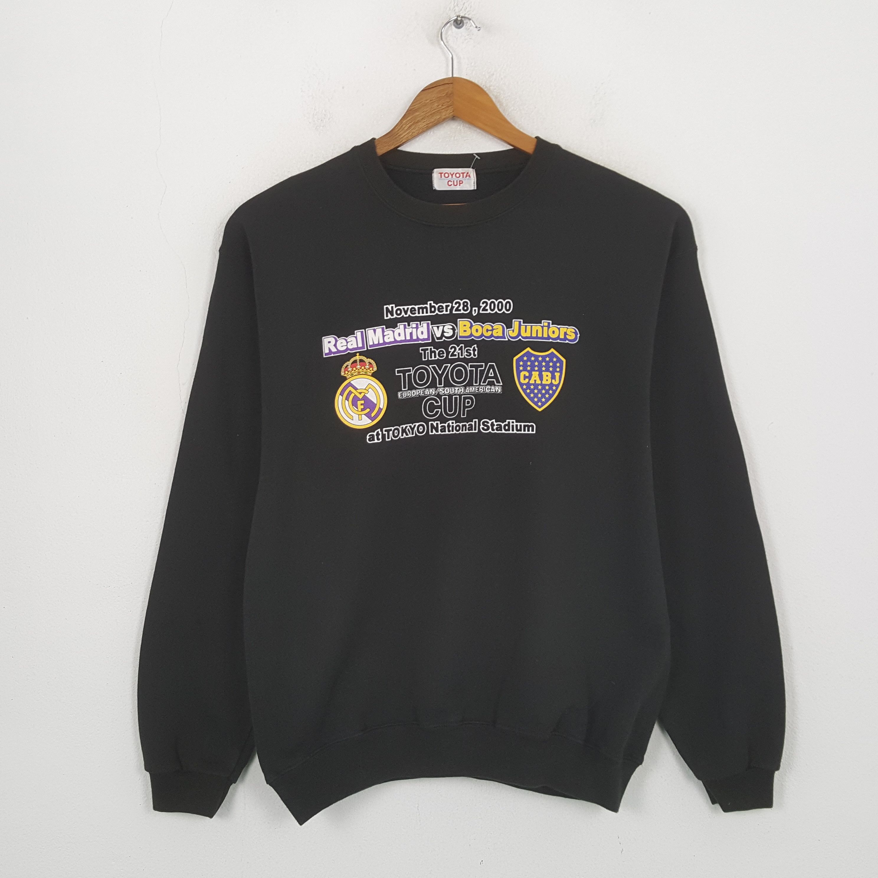 Vintage Vintage Real Madrid Vs Boca Junior Games Sweatshirt C302N6 Size US L / EU 52-54 / 3 - 1 Thumbnail