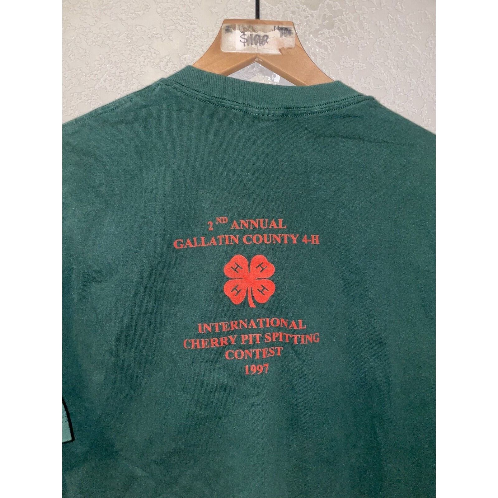 Jerzees 1997 Spit Happens Cherry Pit Spitting Contest Shirt 90s XL Size US XL / EU 56 / 4 - 6 Thumbnail