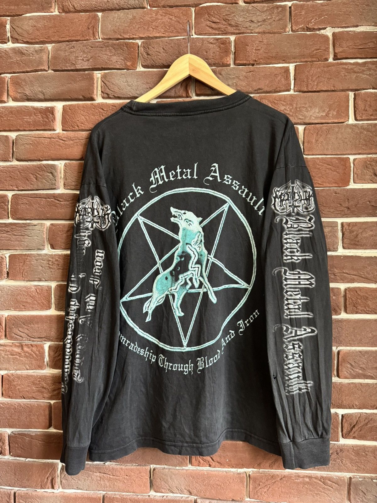Band Tees Rare Vintage 90s Marduk Black Metal Assault XL Band Tee Size US XL / EU 56 / 4 - 2 Thumbnail