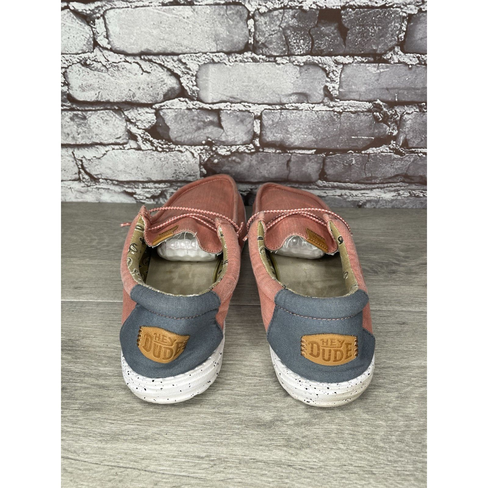 Other Hey Dude Shoes Wally Washed Pink Fabric Slip On Comfort Shoe Size US 13 / EU 46 - 4 Thumbnail