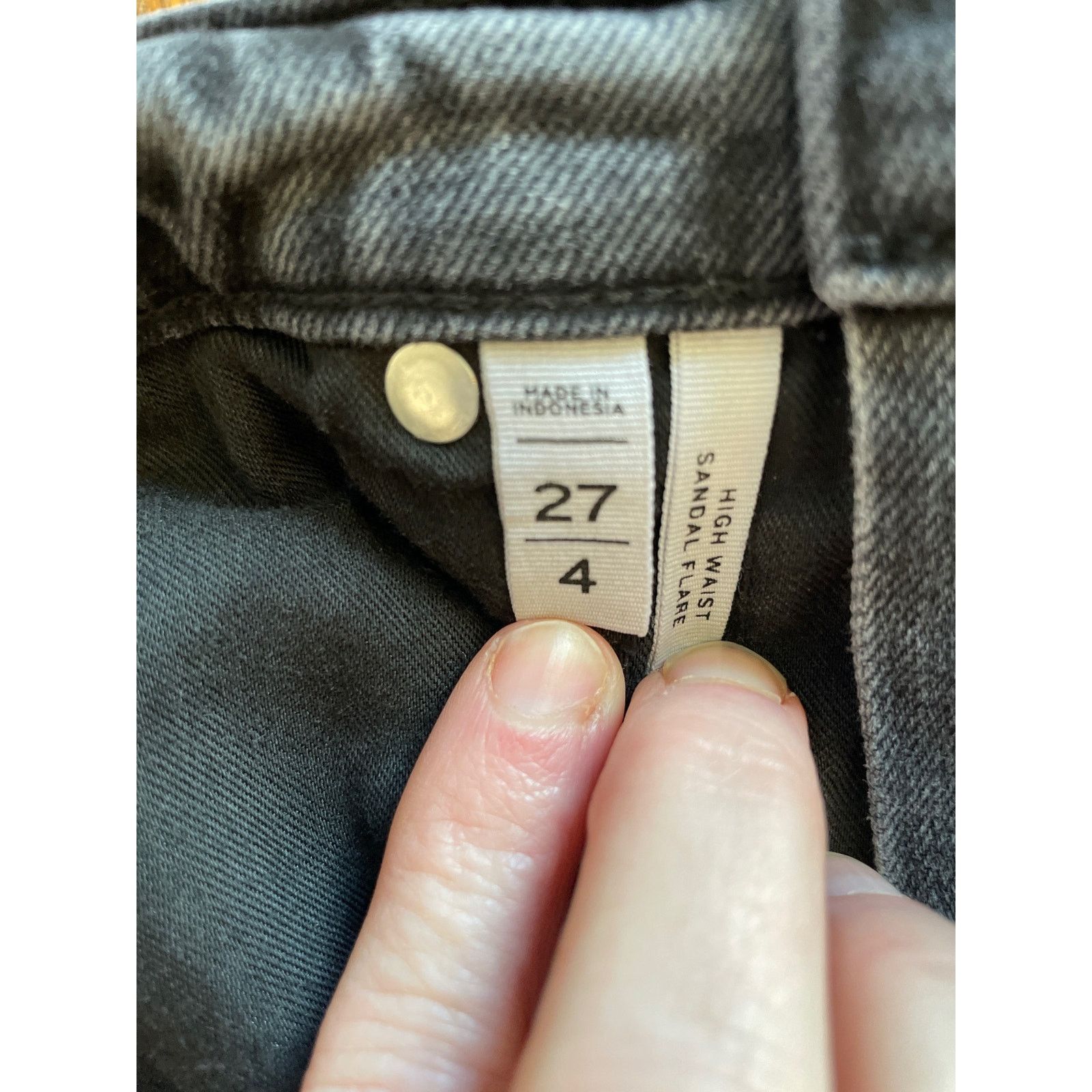 Loft Loft High Waist Sandal Flare Distressed Hem Black Jeans,27/4 Size 27" / US 4 / IT 40 - 6 Thumbnail