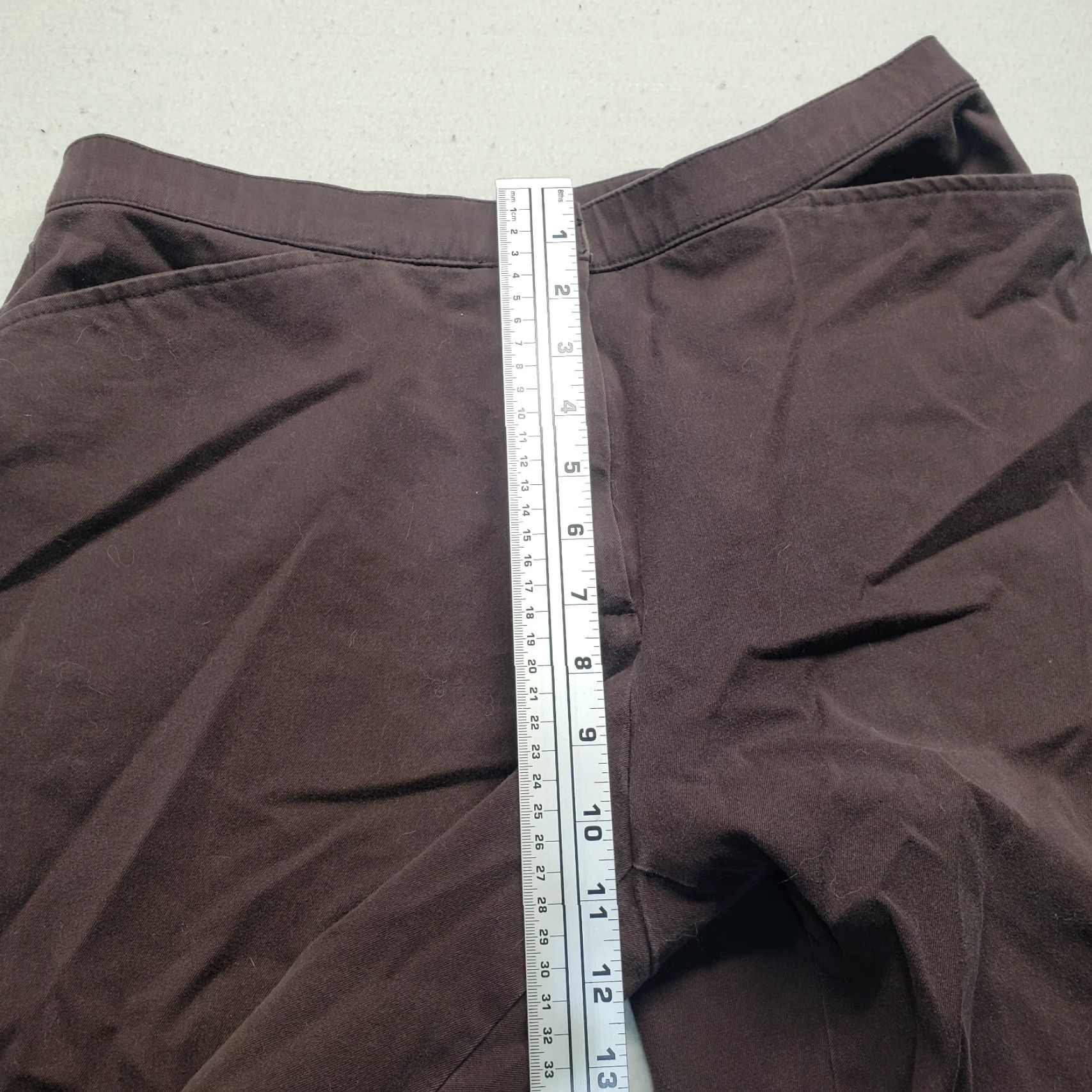 Vintage Kim Rogers Pants Brown Adult Women 12P Petite Elastic Waist Straight Leg Casual Pants Women 12P Brown Size 34" / US 12 / IT 48 - 4 Thumbnail