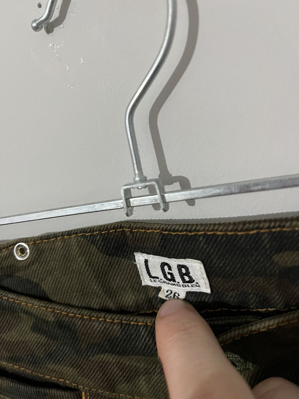 Le Grande Bleu (L.G.B.) LGB camo bell bottom jeans. ID:Rico/como Size US 28 / EU 44 - 3 Thumbnail