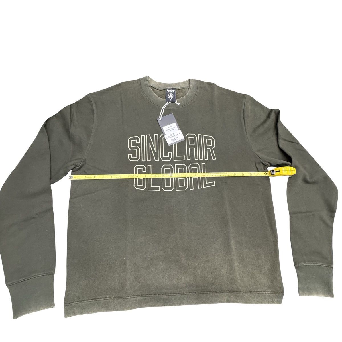 Sinclair Global Sinclair Global Distressed Crewneck Hunter Green Small BNWT Size US S / EU 44-46 / 1 - 5 Thumbnail