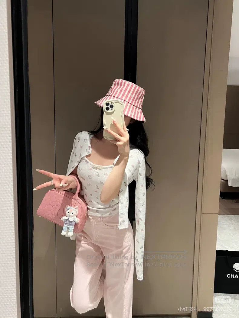 Chanel Chanel Size M Pink coco beach fisherman's hat Size ONE SIZE - 7 Thumbnail