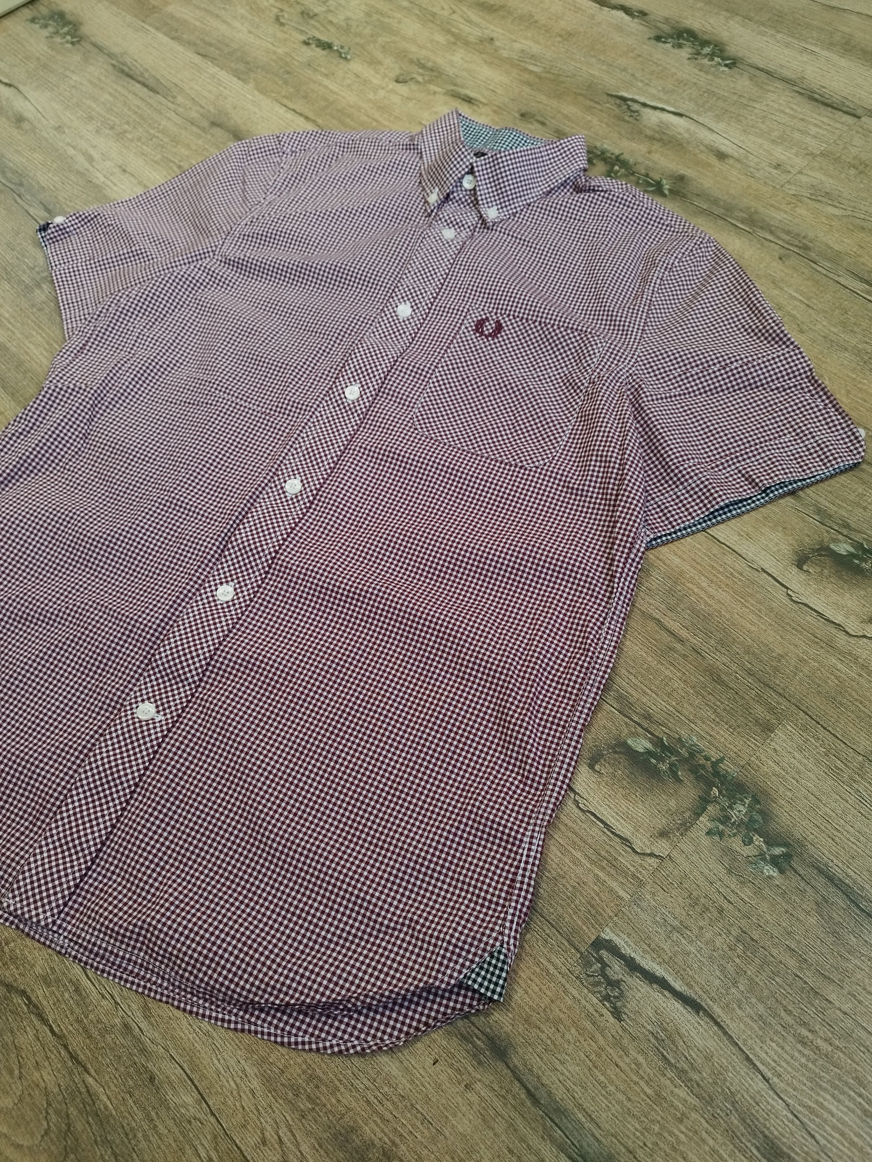 Fred Perry Fred Perry Button-Down Short Sleeve plaid Shirt mens M size Size US M / EU 48-50 / 2 - 2 Thumbnail