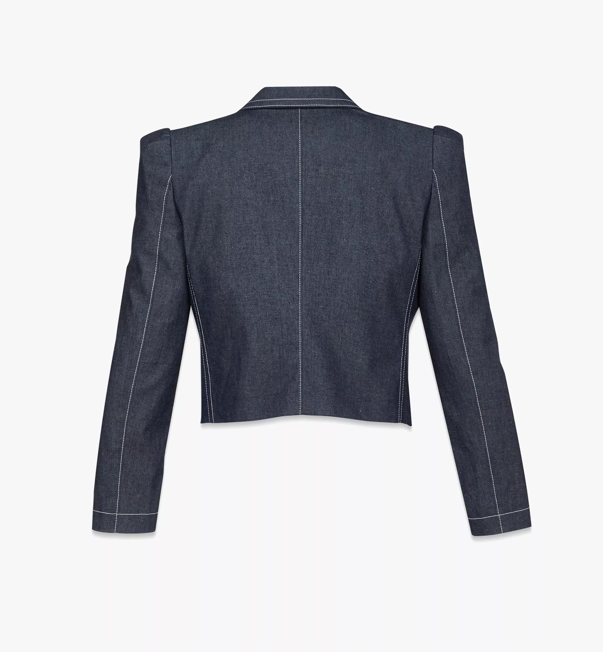 MCM o1mt1gz1224 Cropped Denim Blazer in Indigo Size L / US 10 / IT 46 - 3 Thumbnail