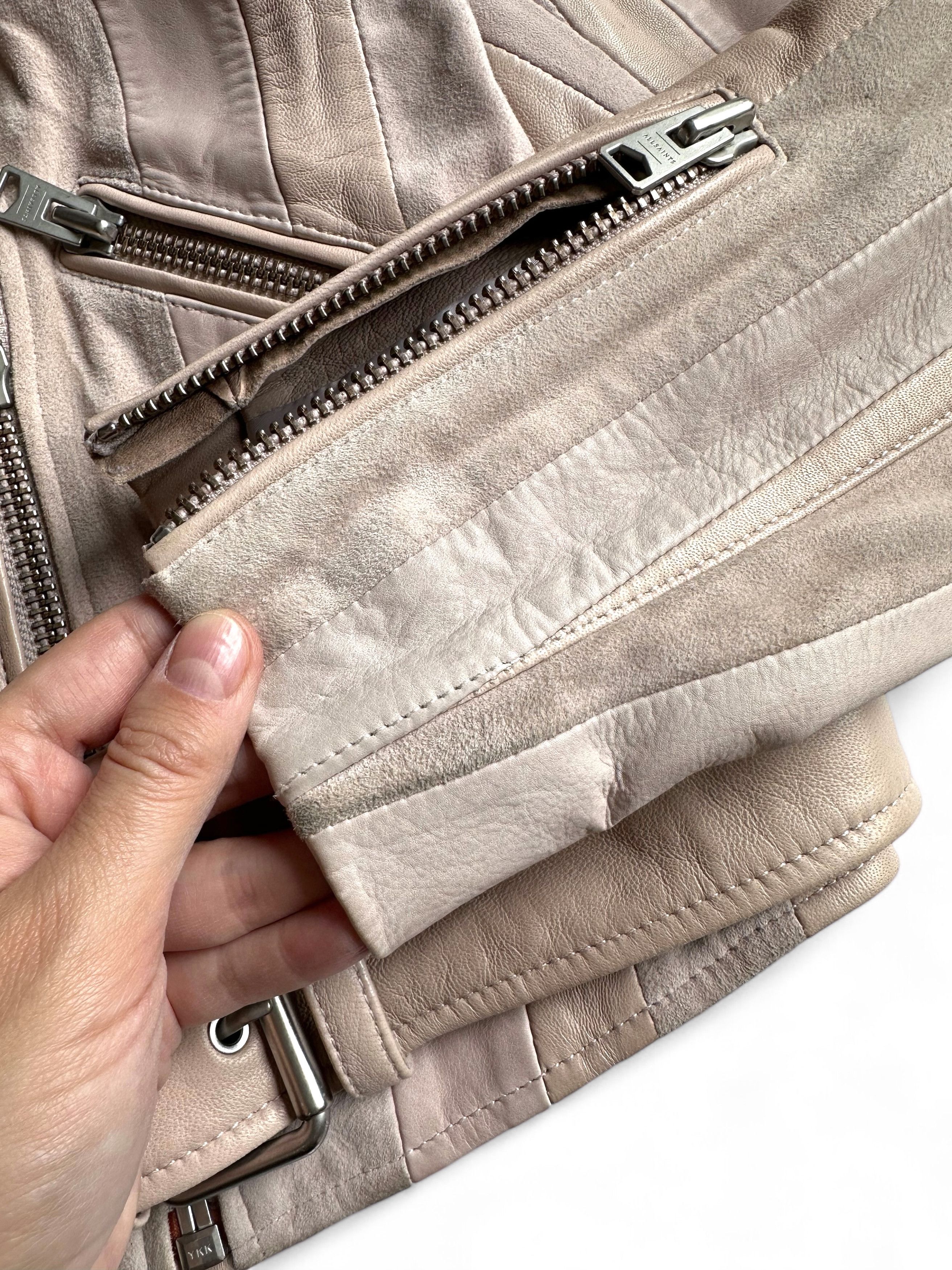 Allsaints Allsaints Sample Leather Suede Biker Jacket Size M / US 6-8 / IT 42-44 - 4 Thumbnail