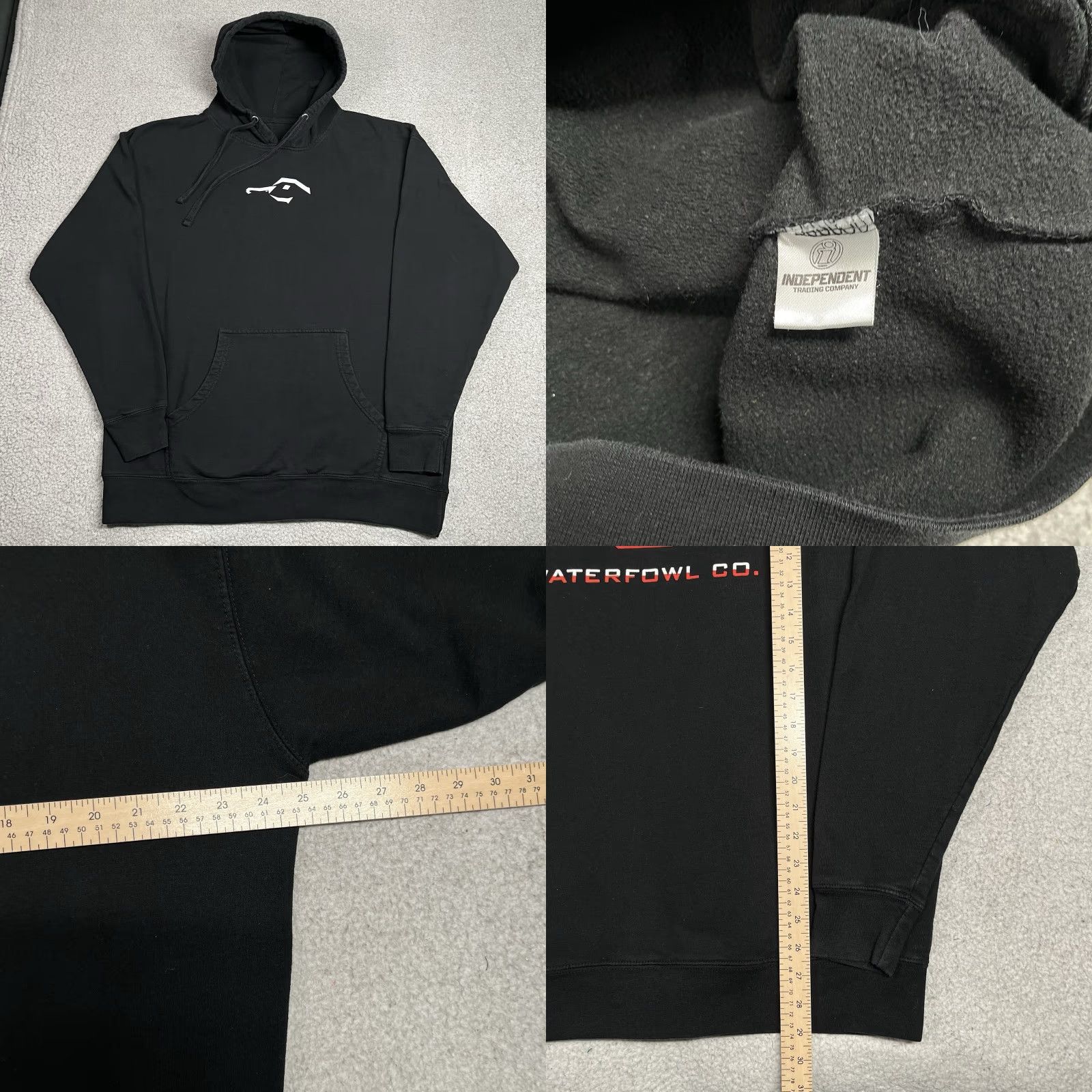 Vintage Dux Waterfowl Co Hoodie Mens XL Black USA Sweatshirt Outdoor Hunting Work Pullover Hooded Logo Size US XL / EU 56 / 4 - 8 Thumbnail