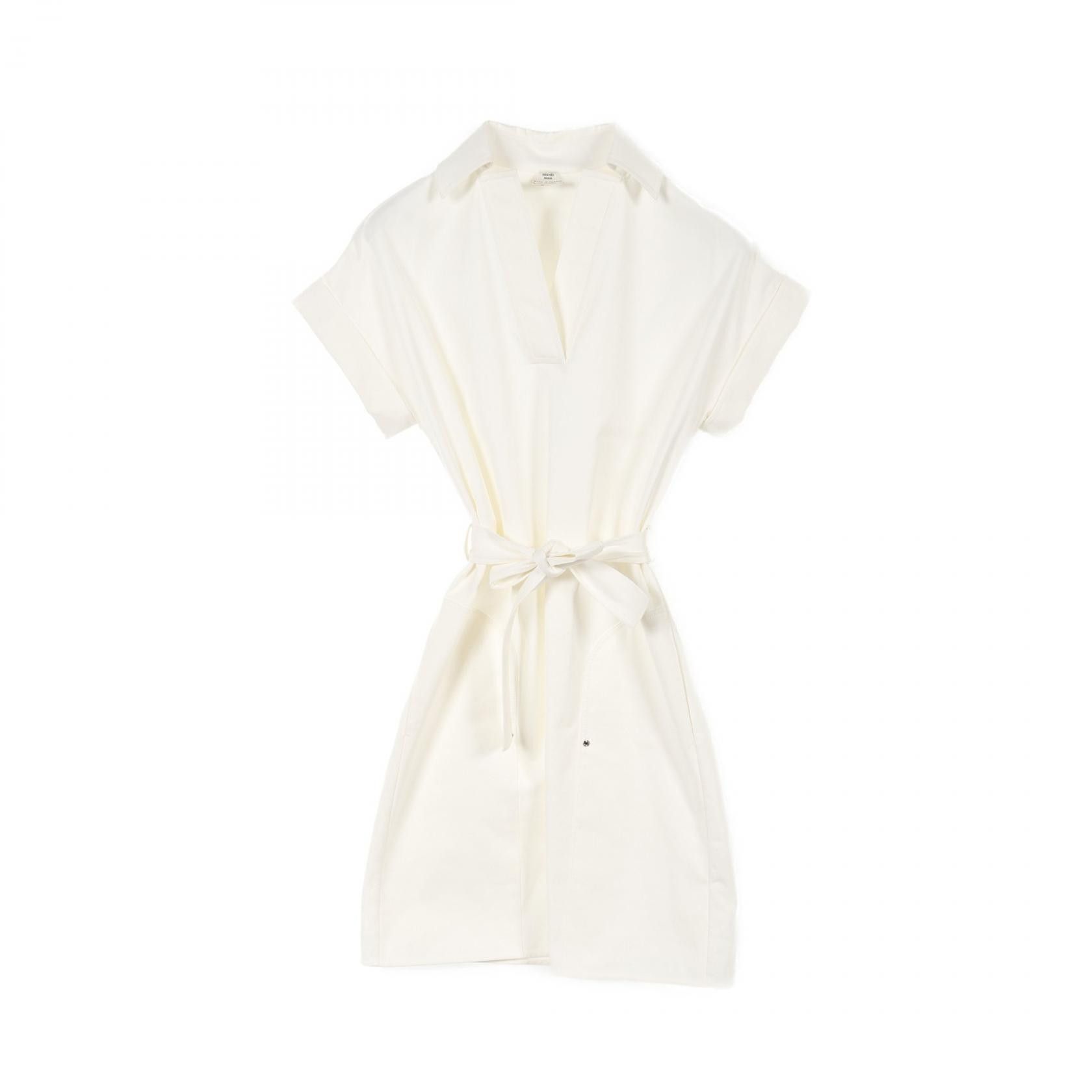 Hermes Hermes Sellier Button Cotton Dress Cotton Dresses DUTY FREE for USA