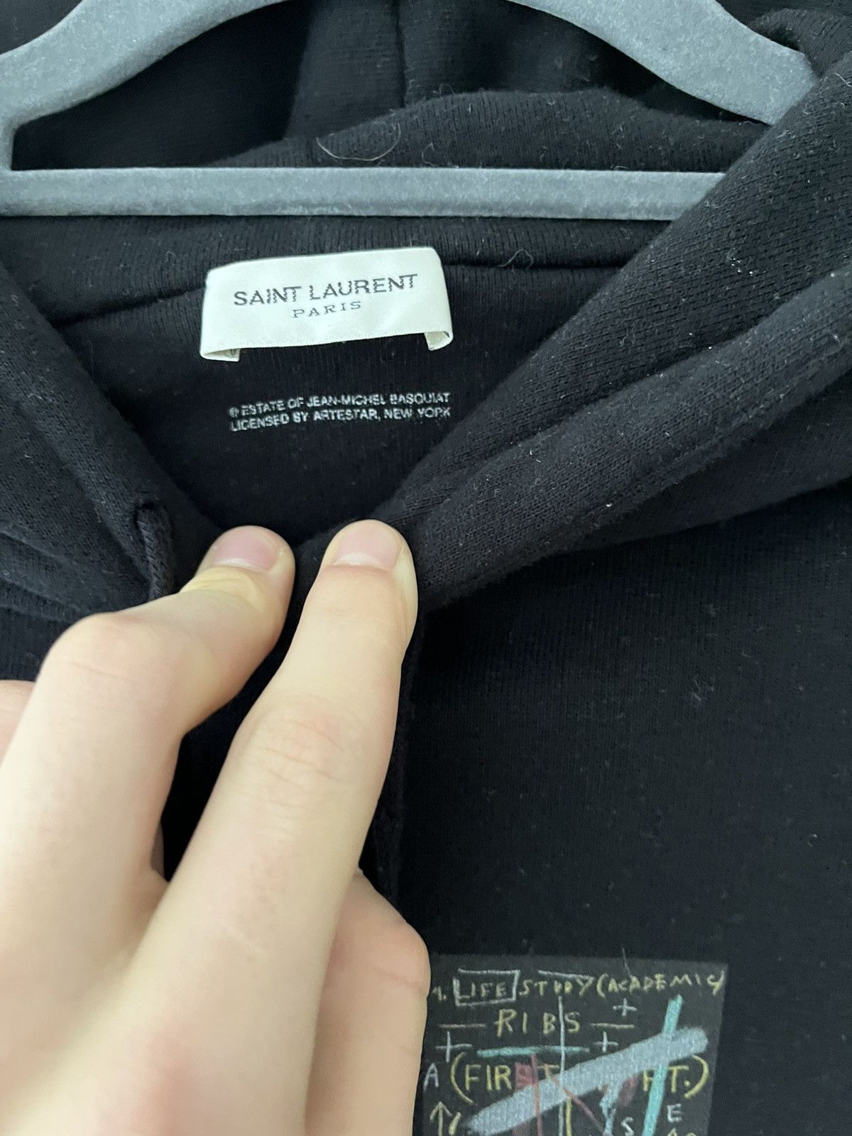 Saint Laurent Paris Saint Laurent Paris Michael Basquit Hoodie Size US XL / EU 56 / 4 - 2 Thumbnail