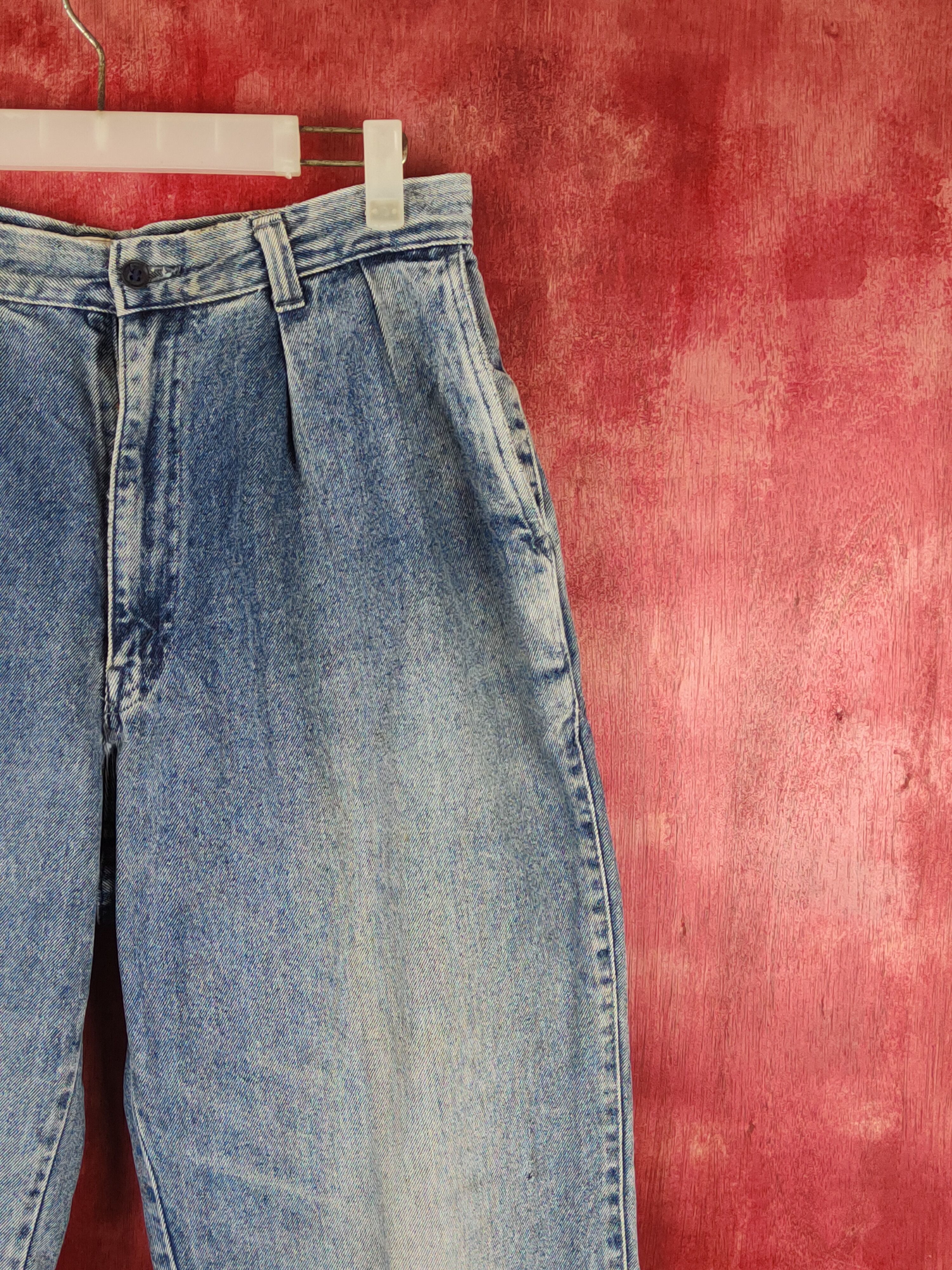 Japanese Brand Wolvo Blue Distressed Ripped vintage Jeans #S1651 Size US 30 / EU 46 - 5 Thumbnail