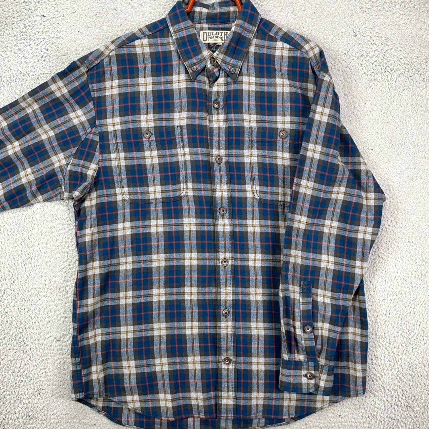 Duluth Trading Company Duluth Trading Co Shirt Flannel Men XL Blue Plaid Button Down Long Sleeve Pocket Shirt Size US XL / EU 56 / 4 - 2 Thumbnail