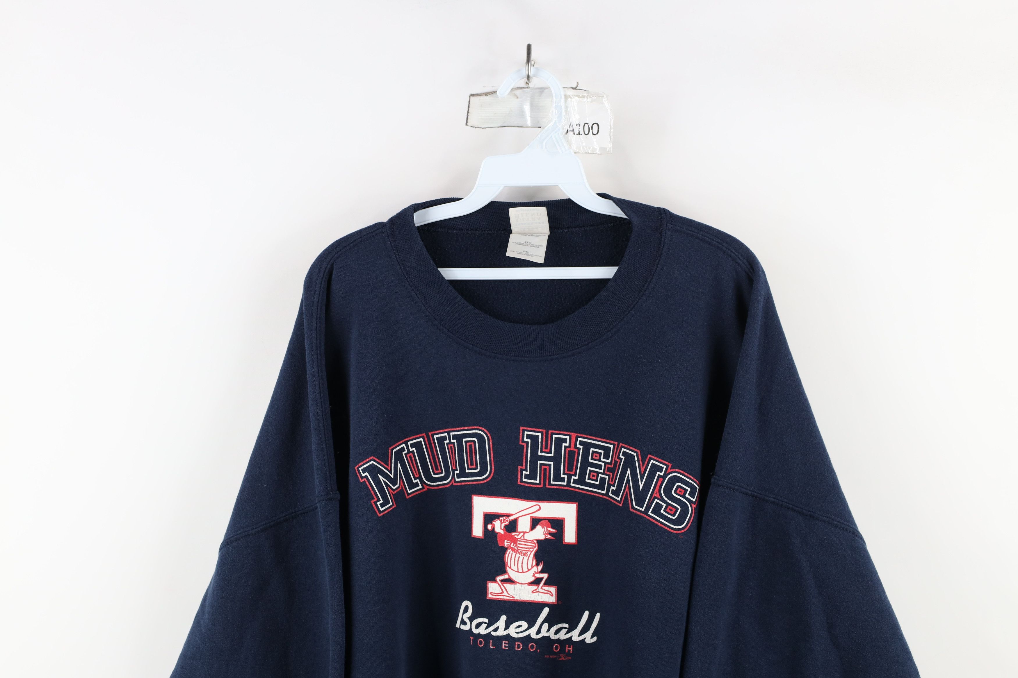 Vintage Vintage Y2K 2005 Baseball Toledo Mud Hens Sweatshirt Blue Size US XXL / EU 58 / 5 - 2 Thumbnail