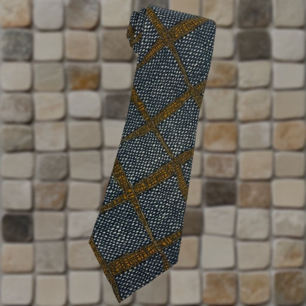 Ermenegildo Zegna Ermenegildo Zegna Silk Tie Geometric Made in Italy Mens Tie, Multicolor, 58.25" Length, 4" Width, Classic Length, 100% Silk Size ONE SIZE - 1 Thumbnail