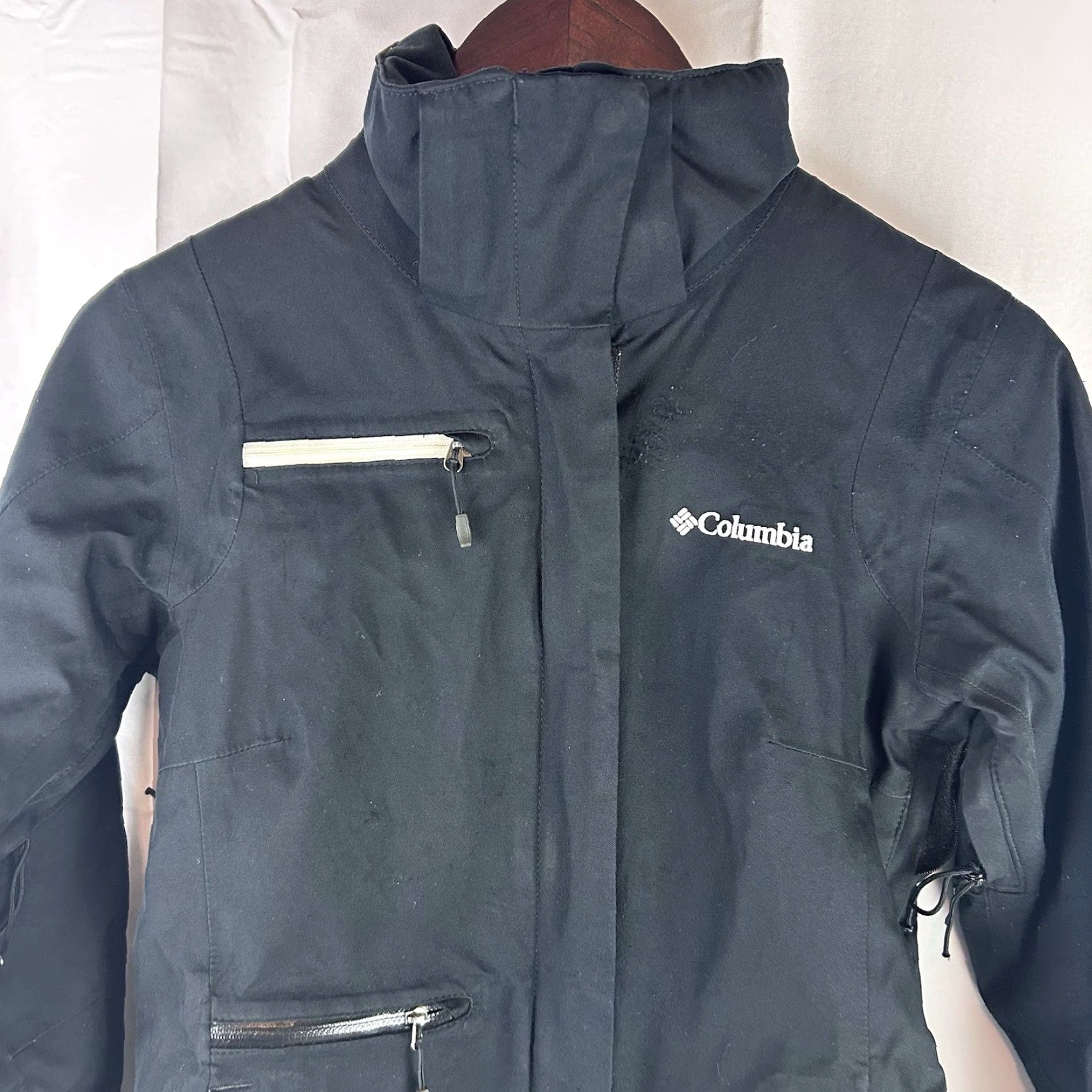 Vintage Columbia Jacket Womens XS Omni Heat Black - No Hood - Regular Fit - Mid-Length - Softshell - Heated - Outdoor - Fall Winter - Machine Washable Size XS / US 0-2 / IT 36-38 - 2 Thumbnail