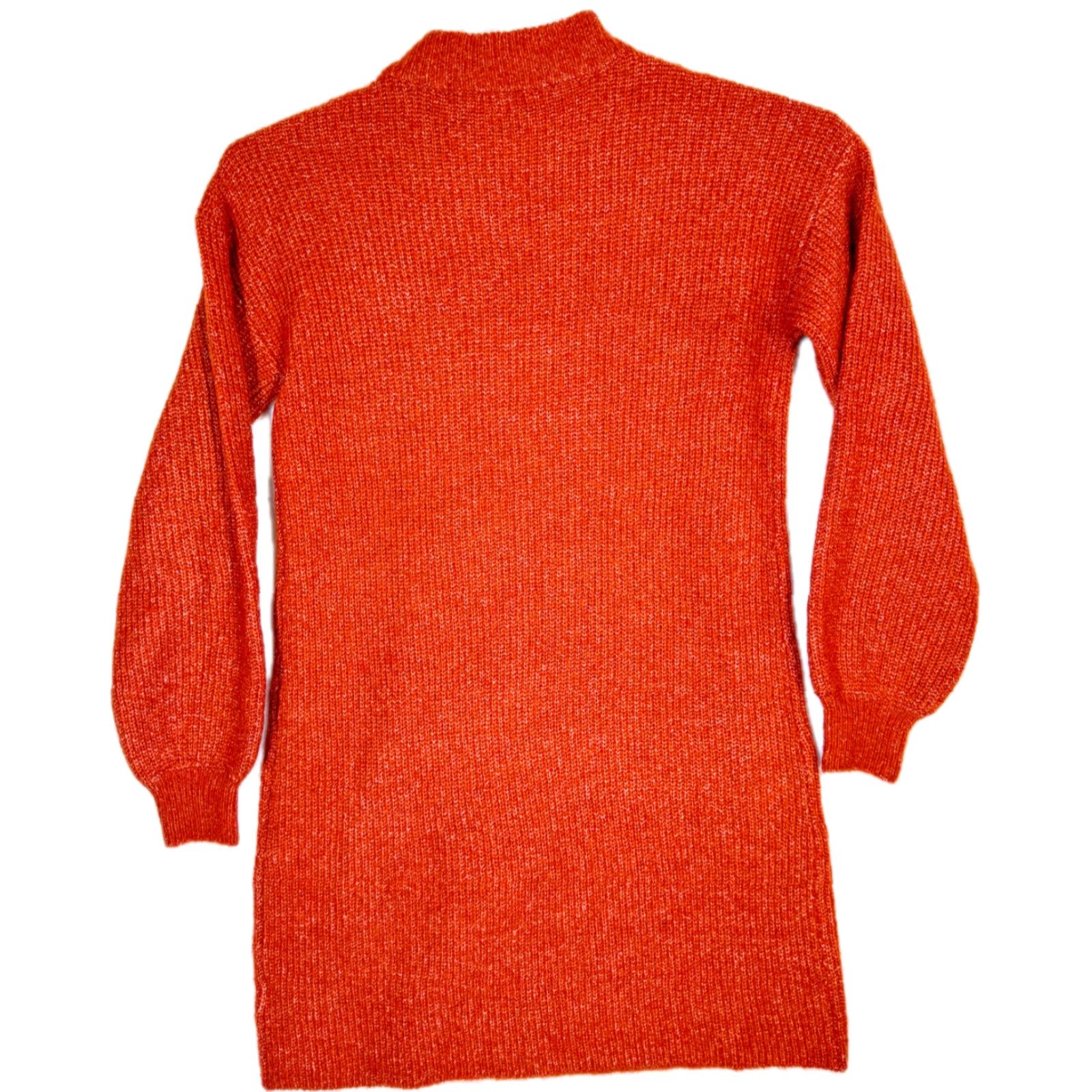 Vintage Cupcakes & Cashmere Women's Sweater Burnt Orange Knit Mock-Neck S OS Pullover Casual Size S / US 4 / IT 40 - 2 Thumbnail