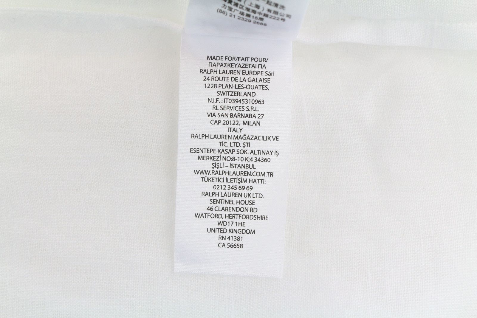 Lauren Ralph Lauren XL White Linen Buttoned Spread Shirt 84694 Size XL / US 12-14 / IT 48-50 - 9 Thumbnail