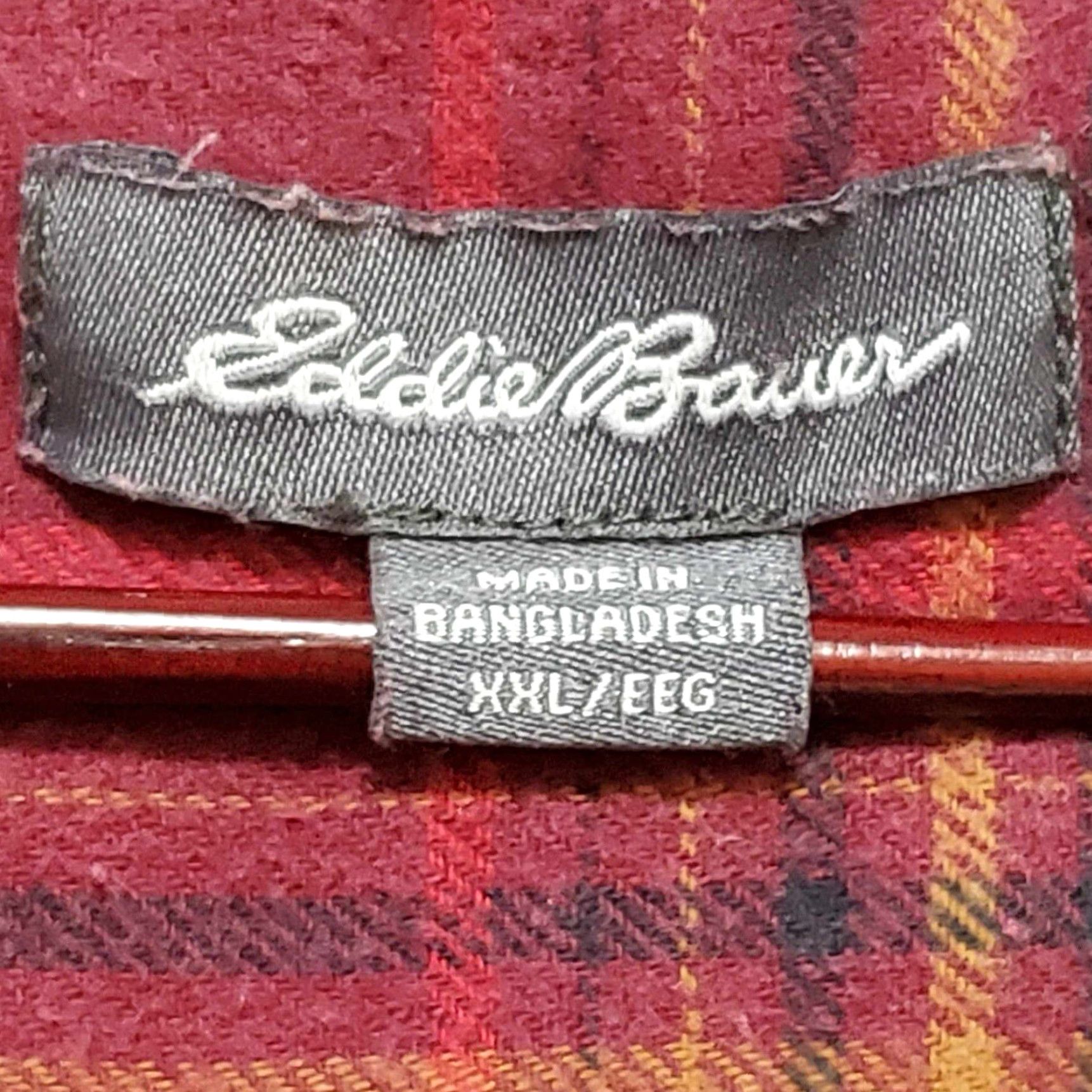 Eddie Bauer Eddie Bauer Big 2X Mens Button-Up Buffalo Plaid Shirt Grunge Distress Flaw Mark Multicolor Long Sleeve Size US XXL / EU 58 / 5 - 3 Thumbnail