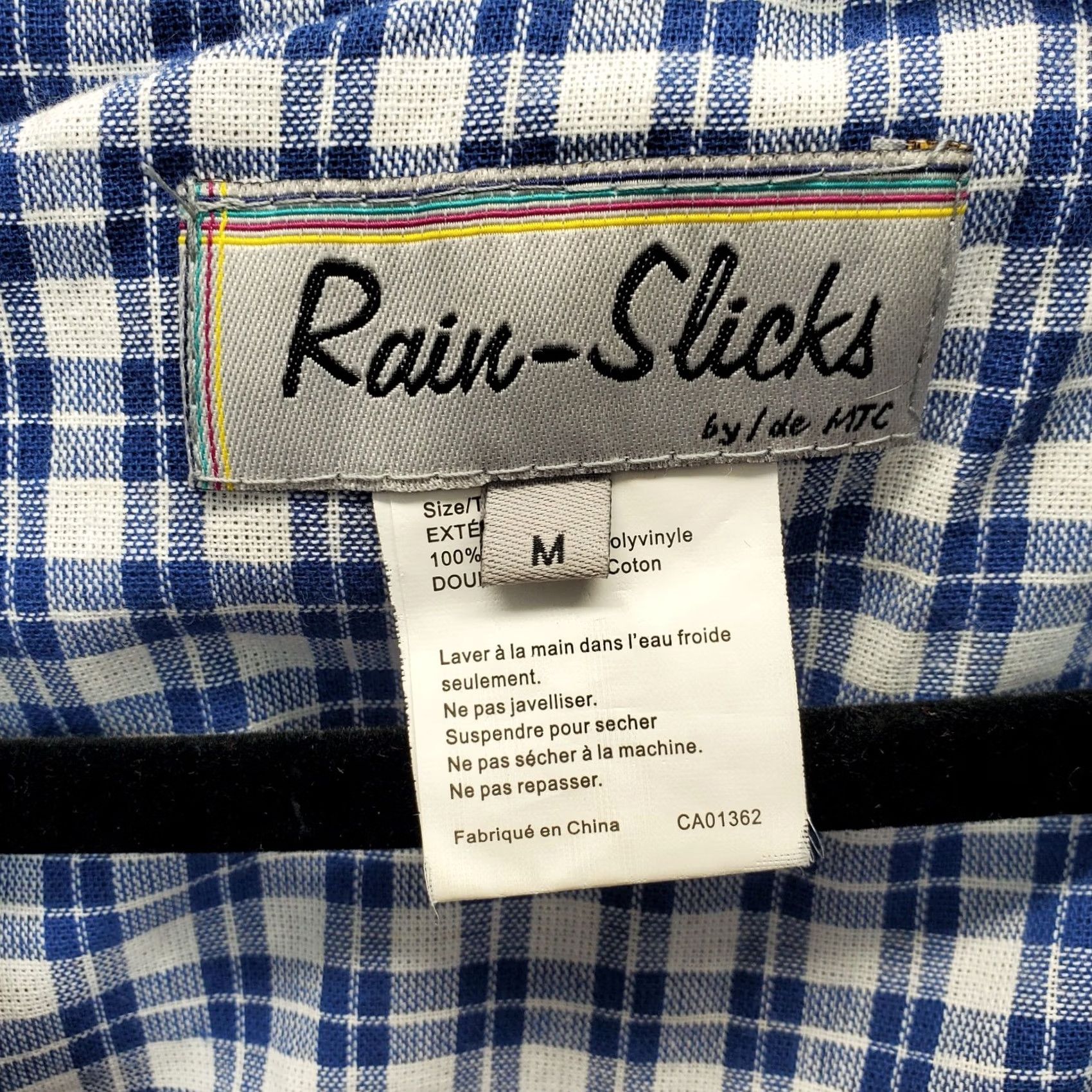 Vintage Rain-Shine Hooded Jacket Womens M Blue Plaid Lined Thermal Full Zip Shirt Womens M Blue Plaid Thermal Full Zip Size M / US 6-8 / IT 42-44 - 5 Thumbnail
