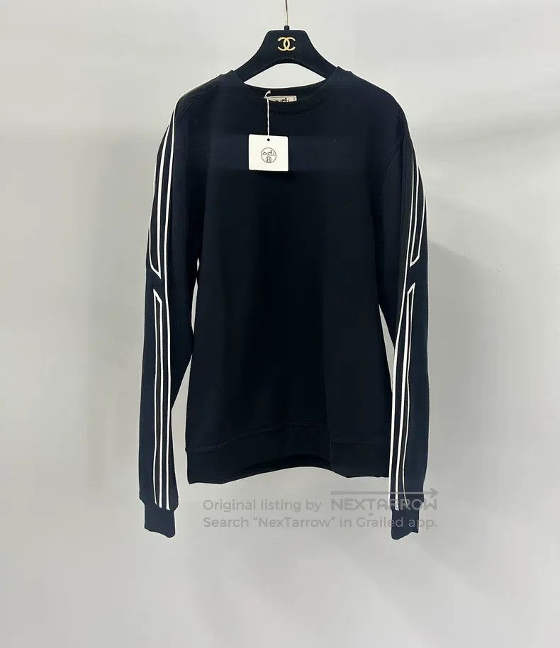 Hermes Hermes Dark blue men's knitted sweater with fleece Size US S / EU 44-46 / 1 - 1 Thumbnail