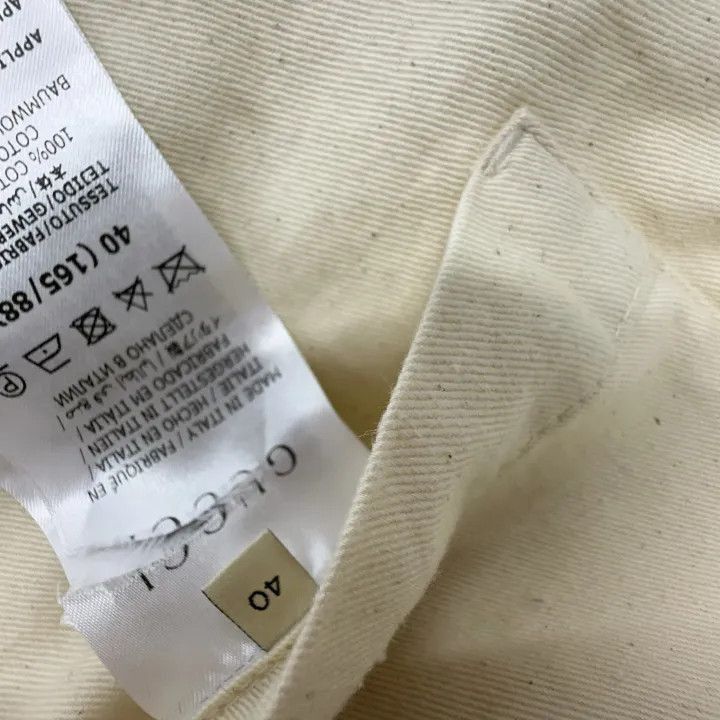 Gucci Gucci White GG Embroidered Denim Jacket-2507 Size M / US 6-8 / IT 42-44 - 3 Thumbnail