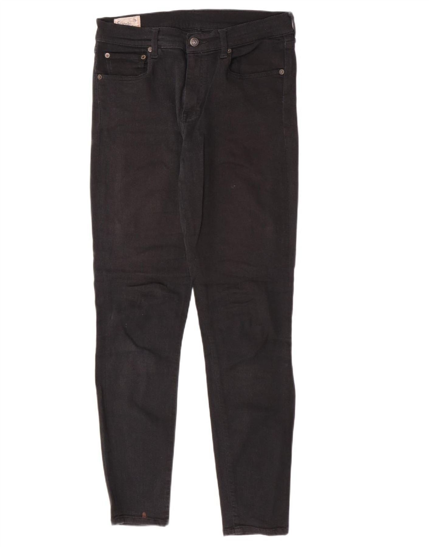 Polo Ralph Lauren Womens Skinny Jeans W30 L30 Black Viscose Size 42" / US 20 - 1 Thumbnail