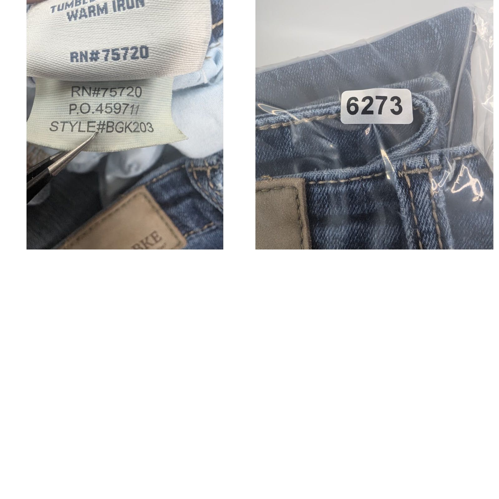 Vintage BKE Stella Slim Fit Low Rise Jeans Womens Blue 27x31.5 Denim Distressed Logo 5-Pocket Straight Vintage No Size 27" / US 4 / IT 40 - 9 Thumbnail