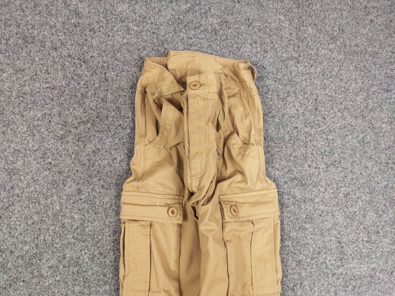 If Six Was Nine Vintage Le Grande Bleu Style Y2K Baige Baggy Cargo Pants Size US 34 / EU 50 - 4 Thumbnail