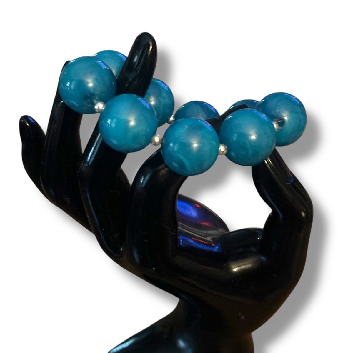 Other Chunky blue bubble bead stretch bracelet Size ONE SIZE - 2 Thumbnail