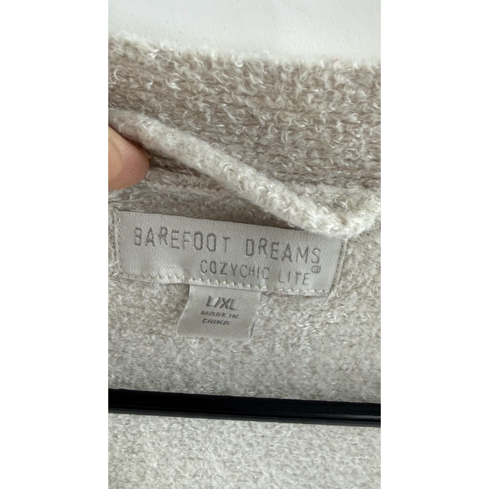Vintage Barefoot Dreams CozyChic Lite Cardigan Womens L/XL Beige Knit Sweater BDWCL23043 Size L / US 10 / IT 46 - 7 Thumbnail