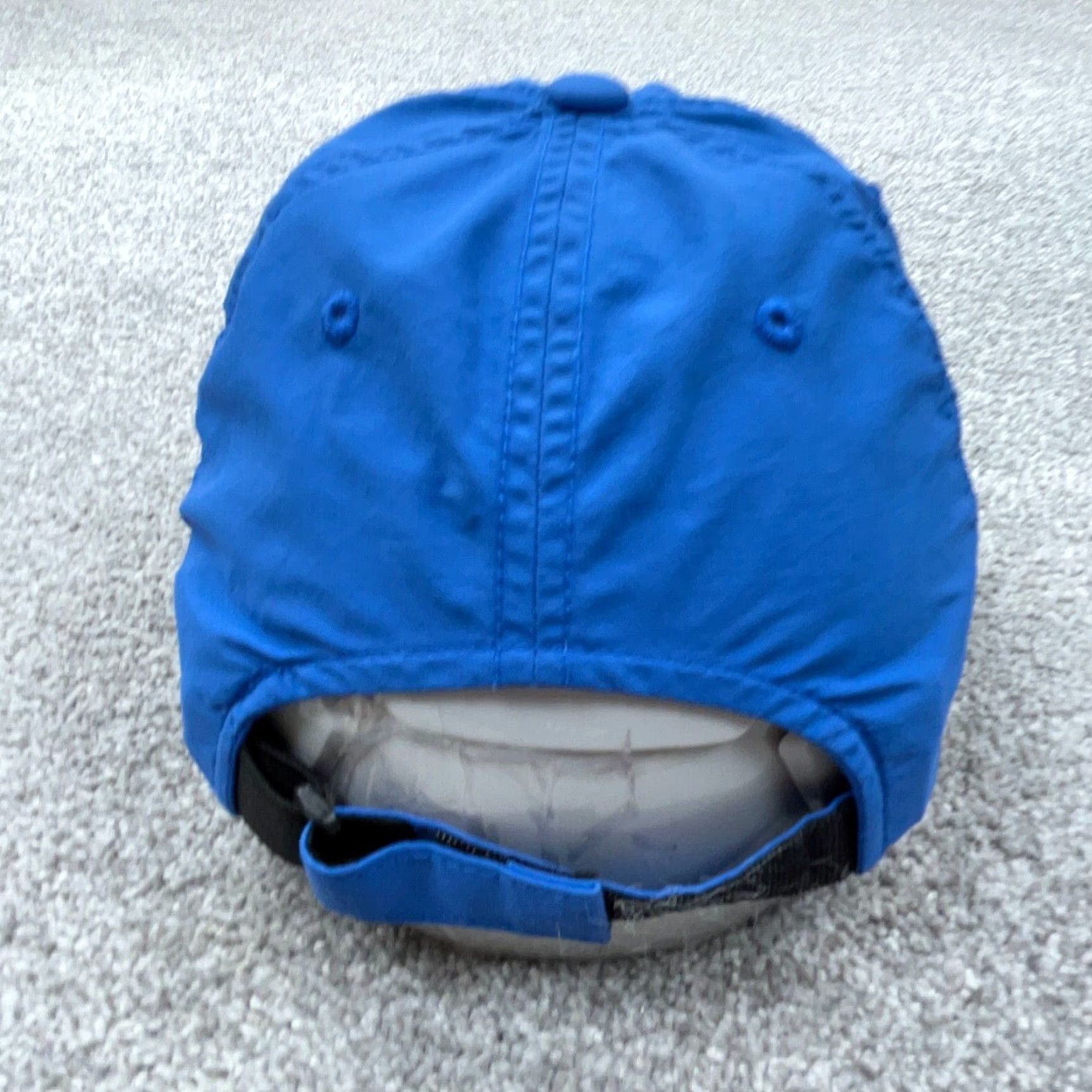 Vintage Bald Head Blues Golf Hat Cap Adjustable Strap Back Blue Lightweight Performance Wicking Size ONE SIZE - 3 Thumbnail