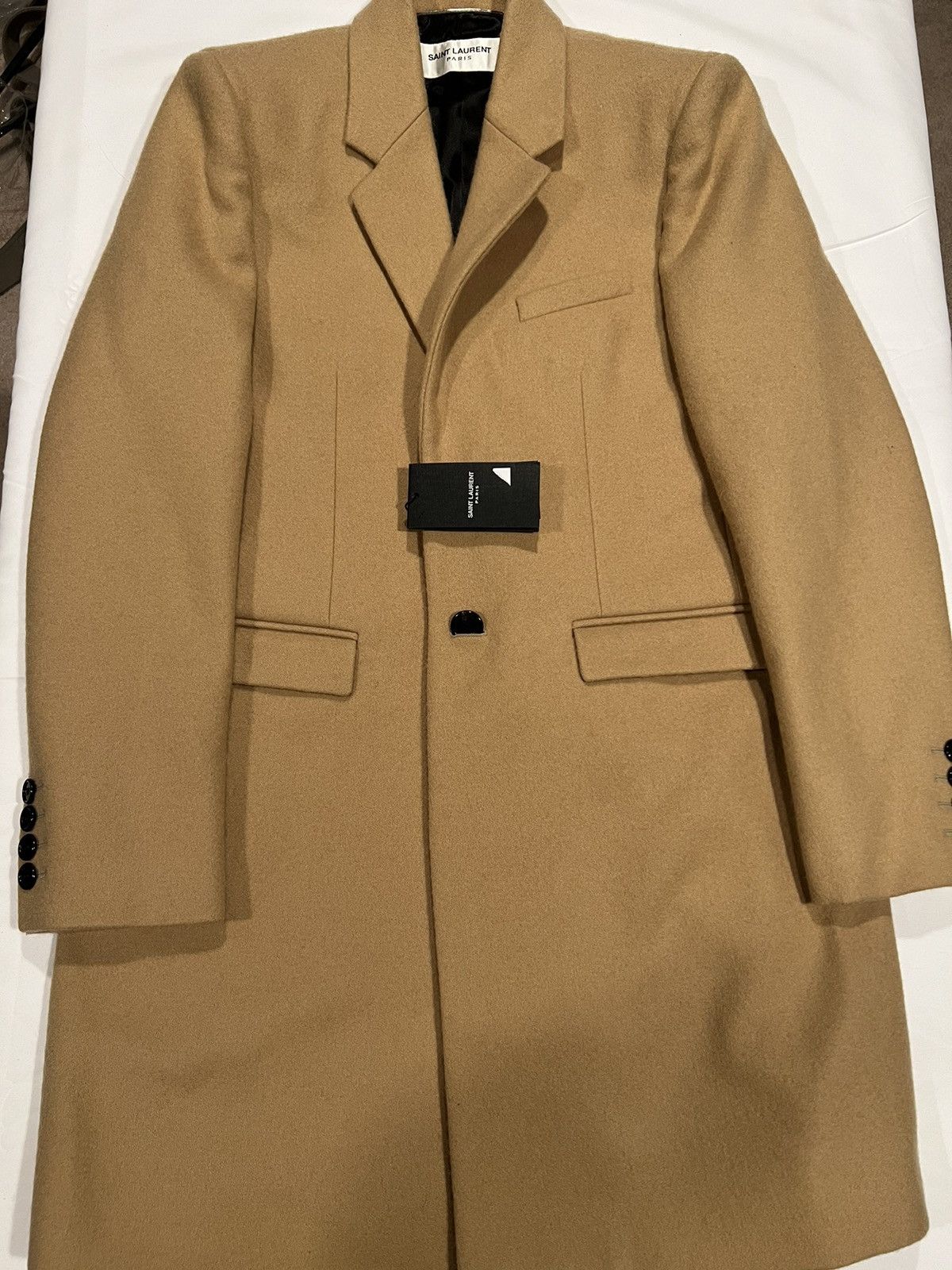 Saint Laurent Paris Saint Laurent slim fit overcoat. 52/42. $3290 Size US L / EU 52-54 / 3 - 2 Thumbnail