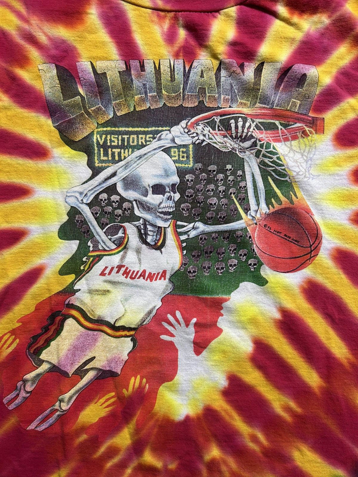 Vintage Vintage 90s Grateful Dead Lithuania Tie Dye Tee 1992 Sports Size US XL / EU 56 / 4 - 2 Thumbnail