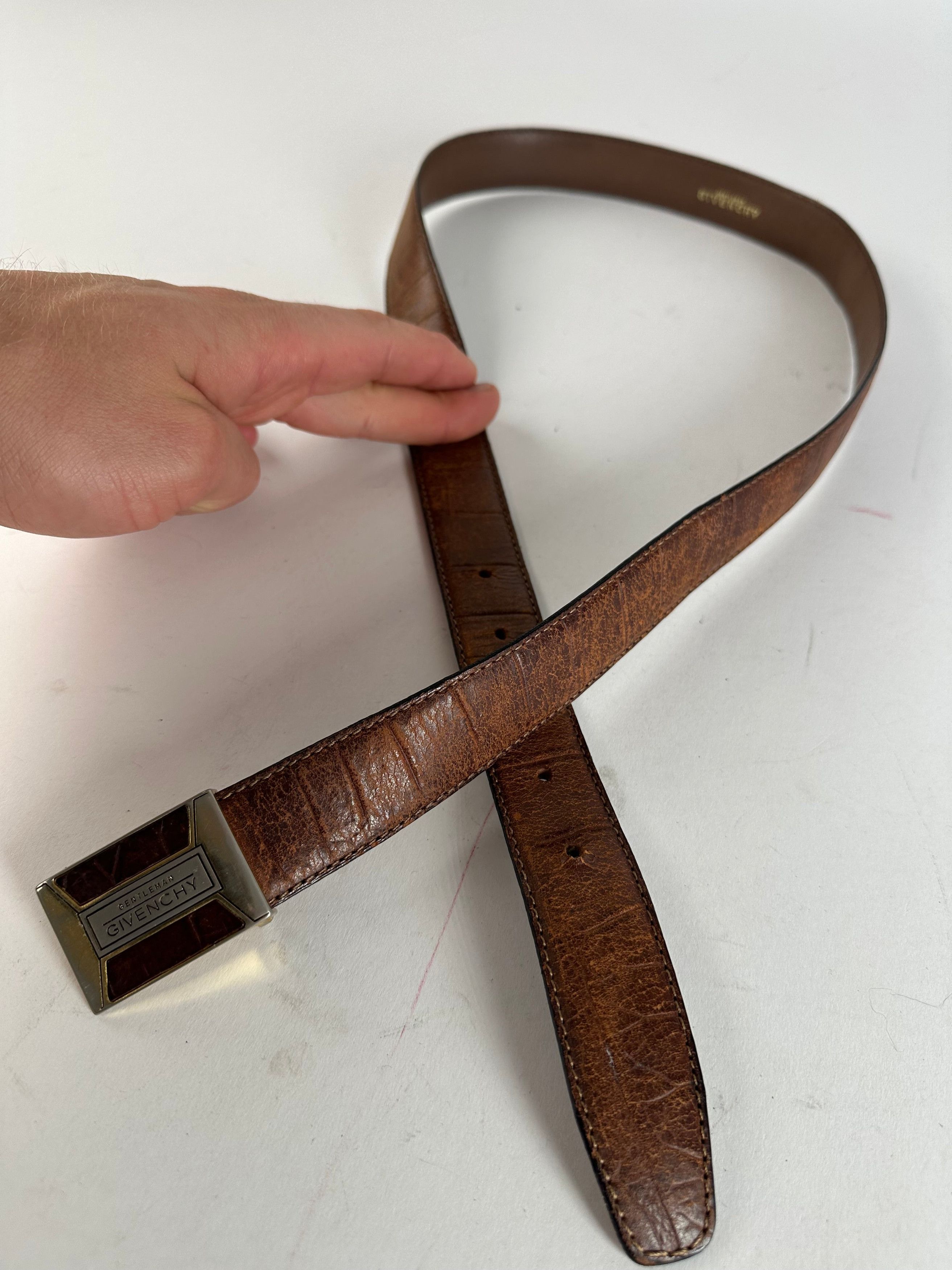 Givenchy Vintage Gentleman Leather Belt Brown Size ONE SIZE - 1 Thumbnail