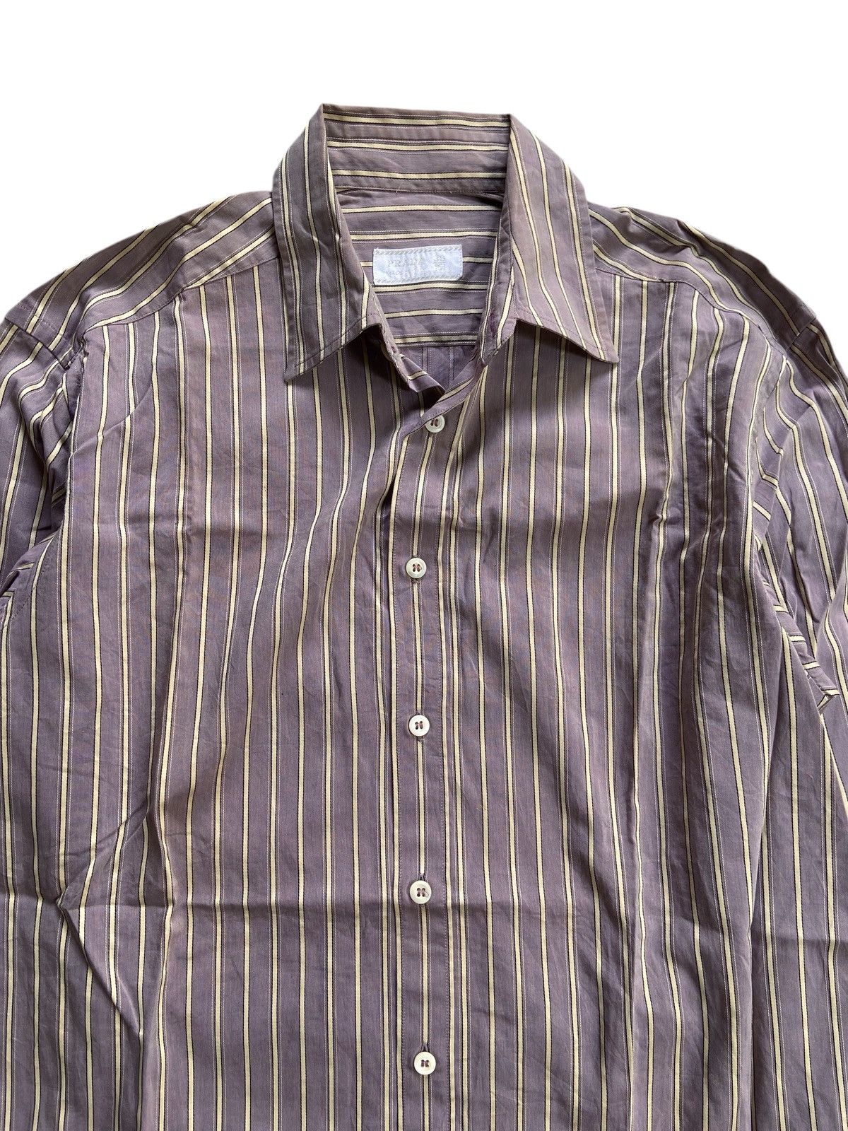 Prada VINTAGE PRADA STRIPED BUTTON DOWN SHIRT Size US XL / EU 56 / 4 - 3 Thumbnail